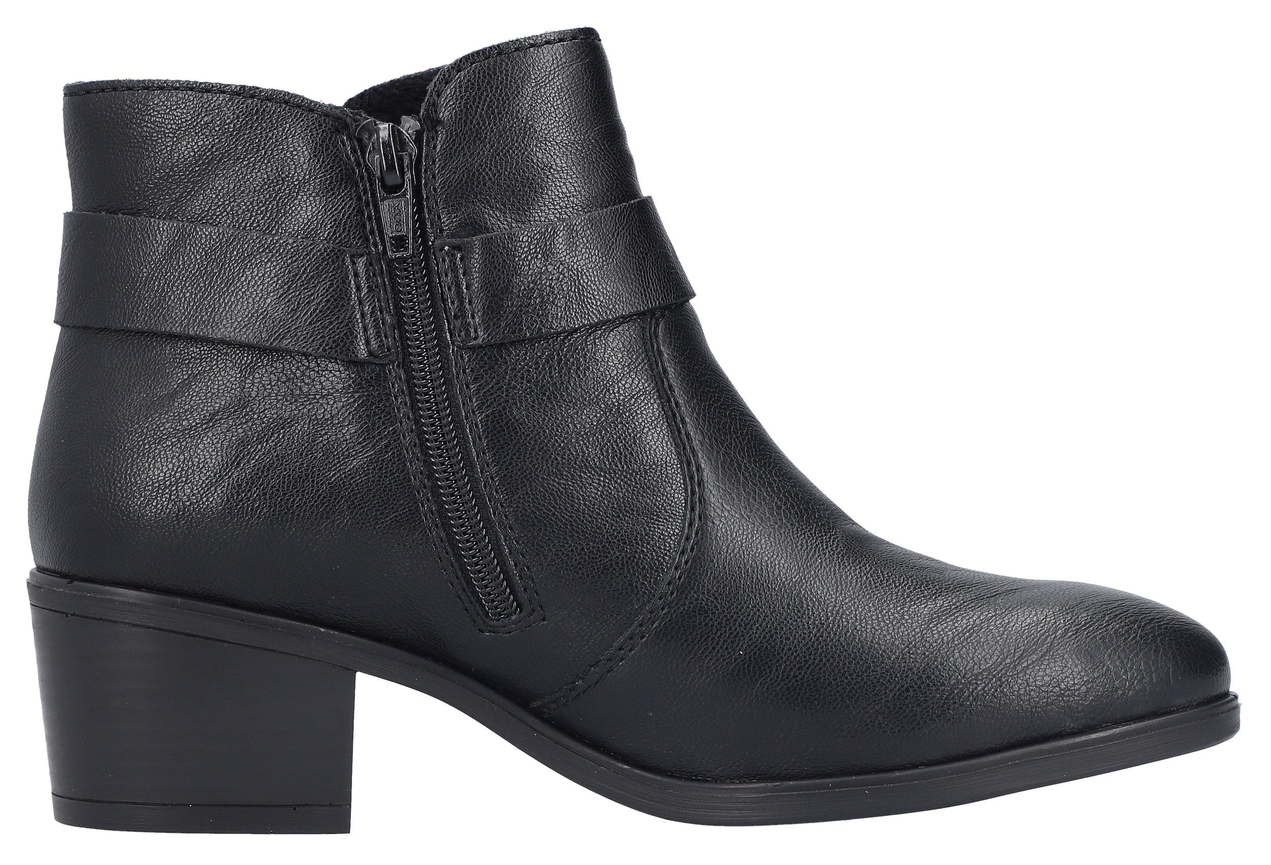 Rieker Laarsjes ankleboots, blokhak, met binnenrits