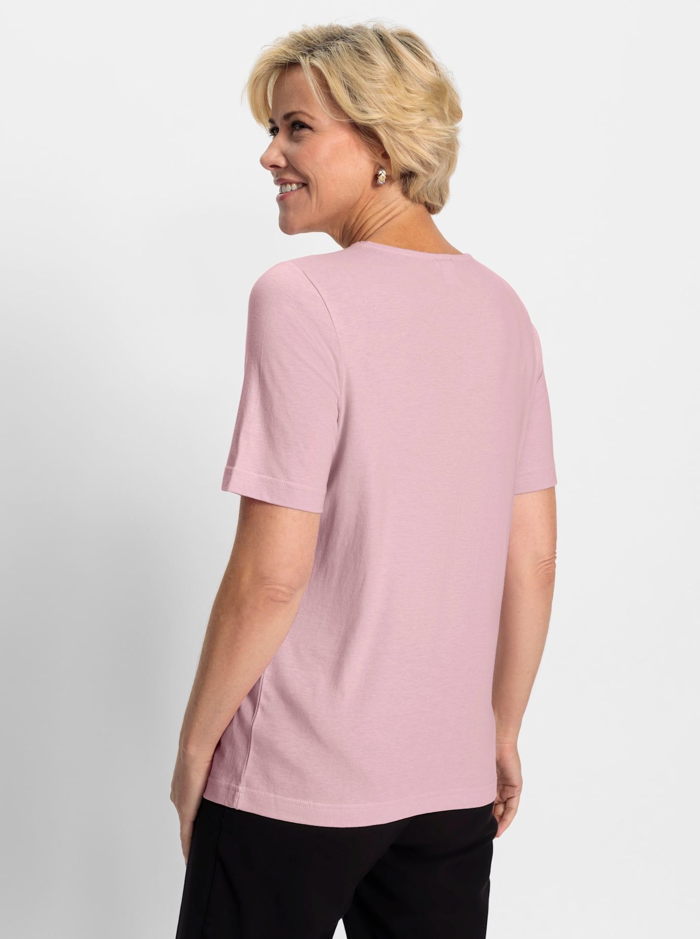 Classic Shirt met V-hals Shirt (1-delig)