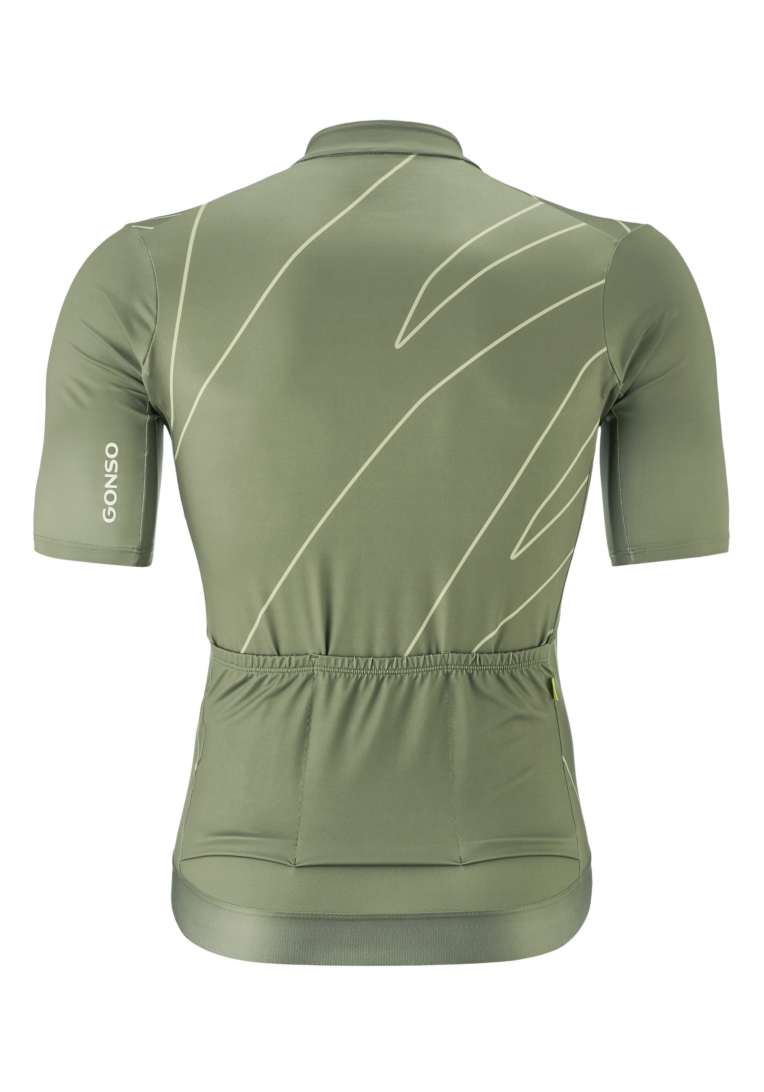 Gonso Fietsshirt Road Jersey Print M Heren fiets trui korte mouwen, full-zip trui, rugzak, slim fit