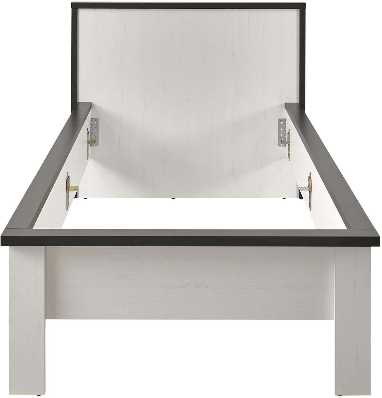 Home affaire 1-persoonsledikant SHERWOOD ligoppervlak 90/140 of 180x200 cm van fsc®-gecertificeerd houtmateriaal, rustieke landhuisstijl