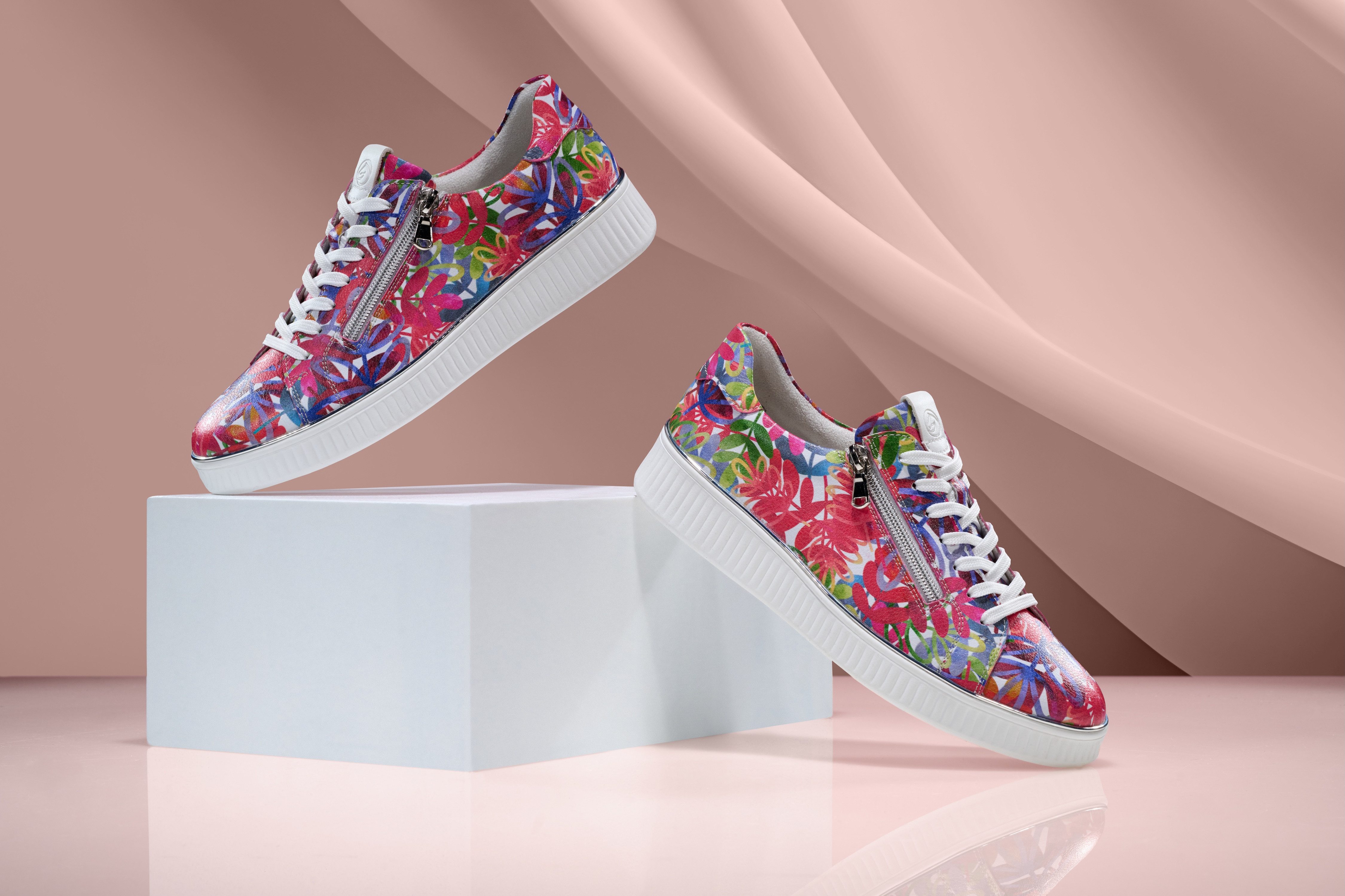 Remonte Plateausneakers , vrijetijdsschoen, lage schoen, veterschoen met gevoerde schacht