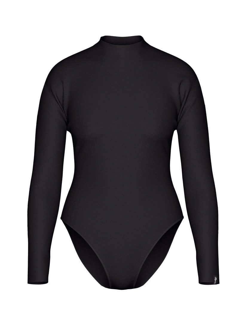 Trigema Colshirt TRIGEMA Lange mouw Body met opstaande kraag (1-delig)