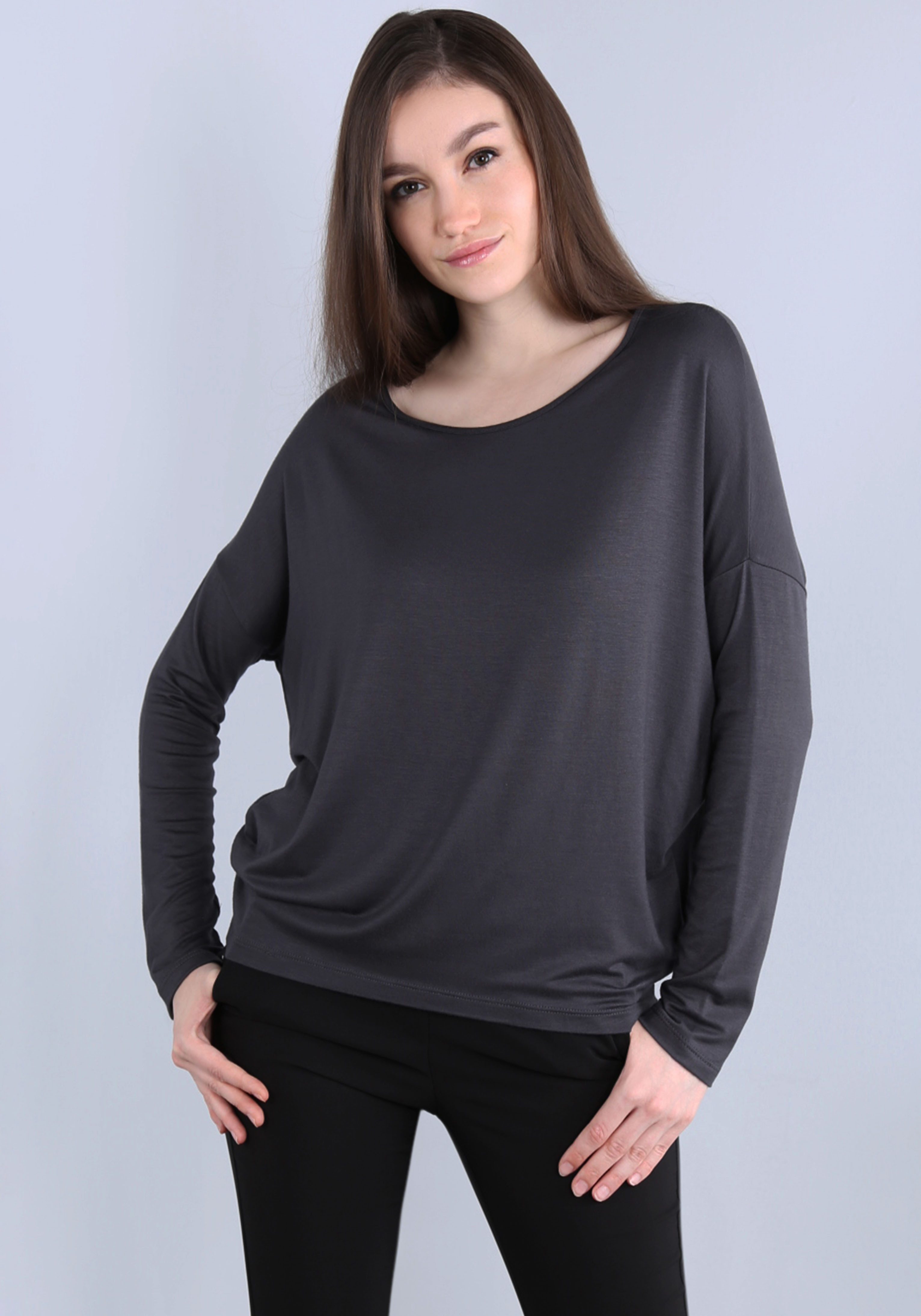 IMPERIAL Shirt met lange mouwen in casual "o-shape" vorm