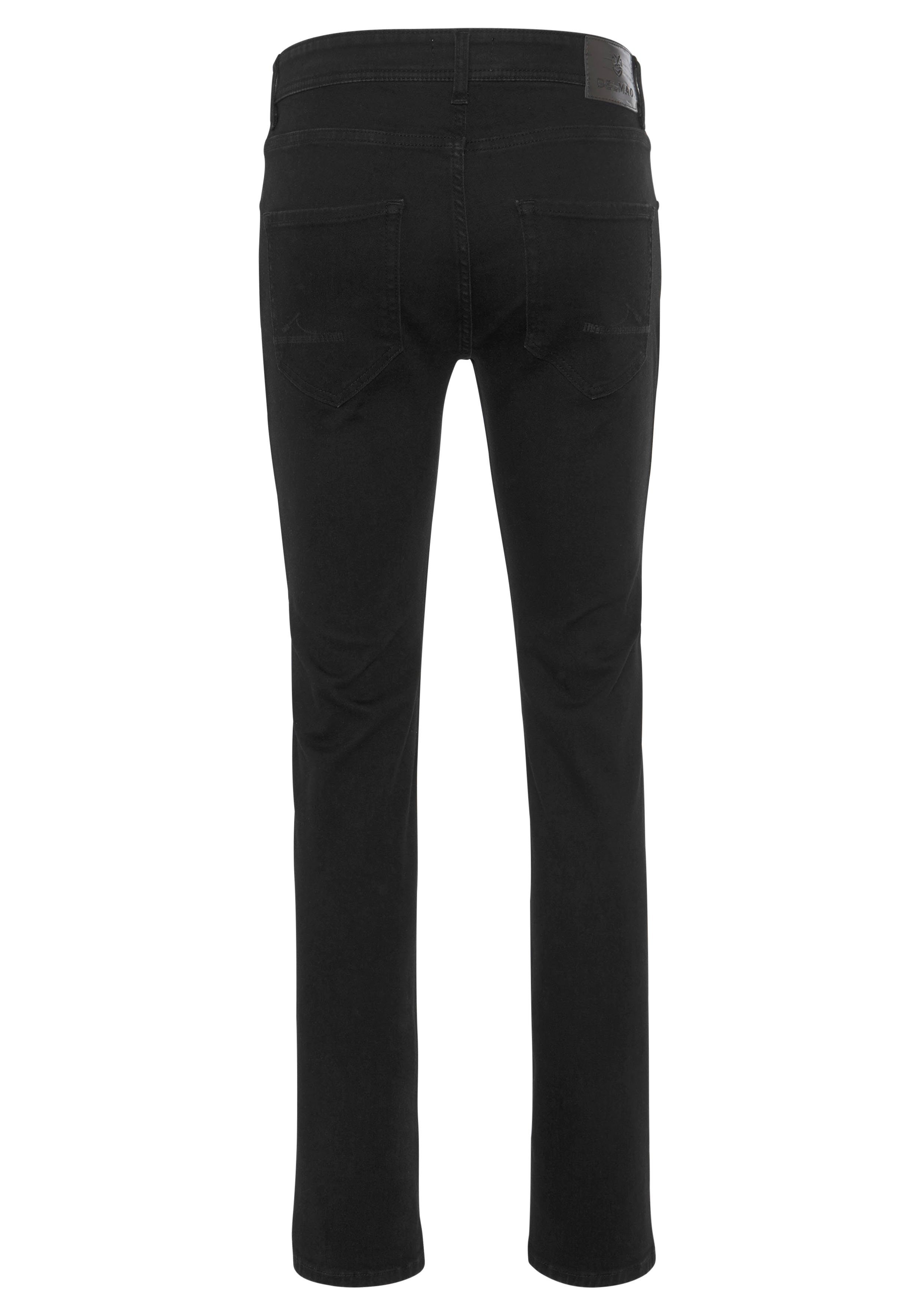 DELMAO Stretch jeans "Reed" rechte pijpsnit, used-look-wassing, lage taillehoogte