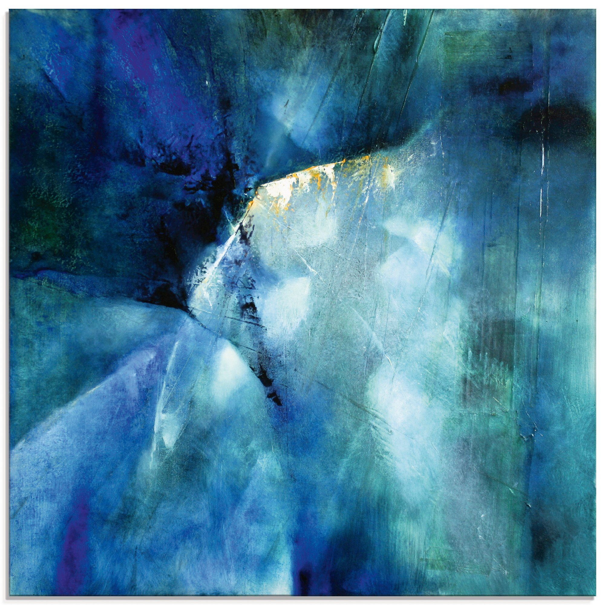 Artland Print op glas Compositie in blauw (1 stuk)