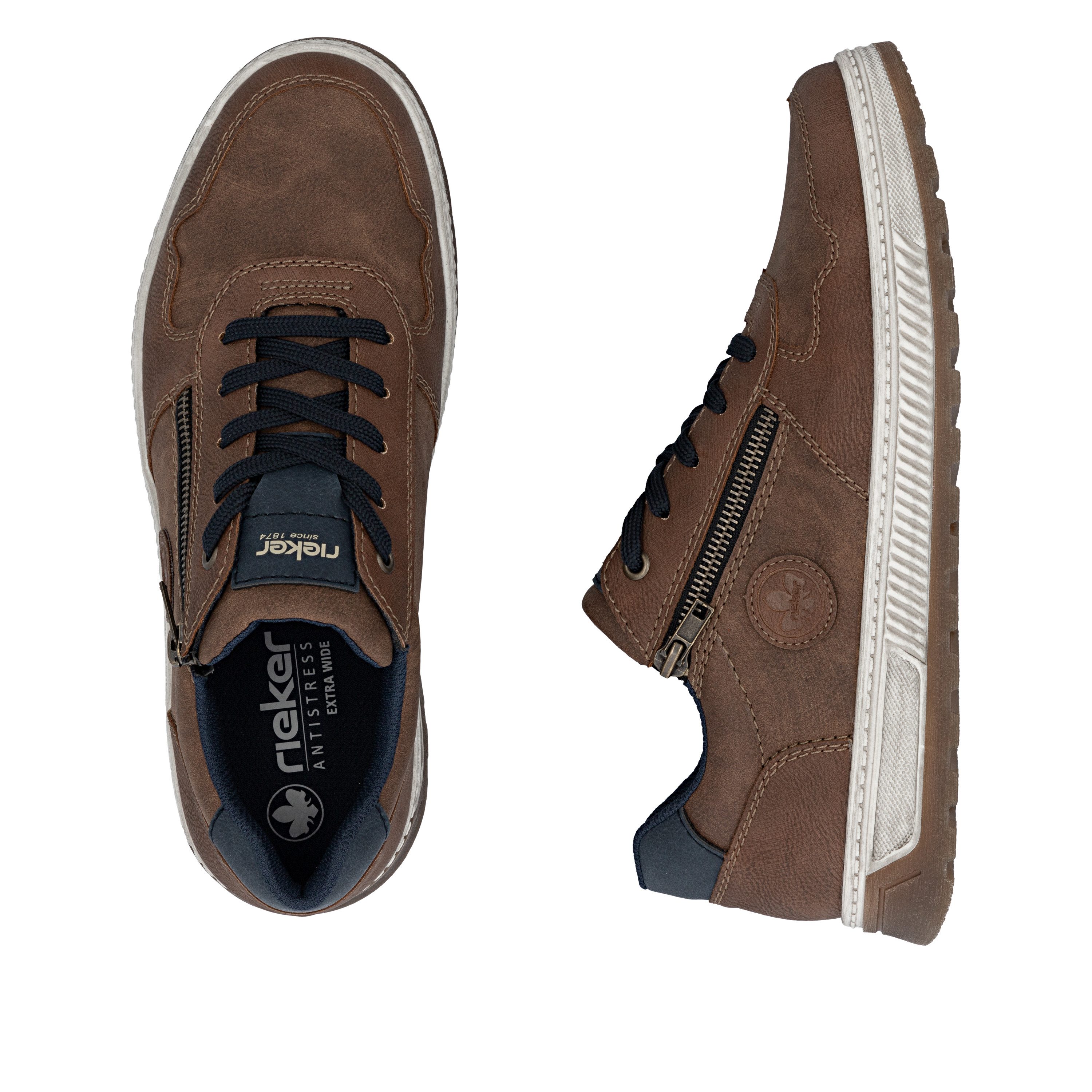 Rieker Sneakers Vrijetijdsschoen, halfschoen, veterschoen met contrastafwerking