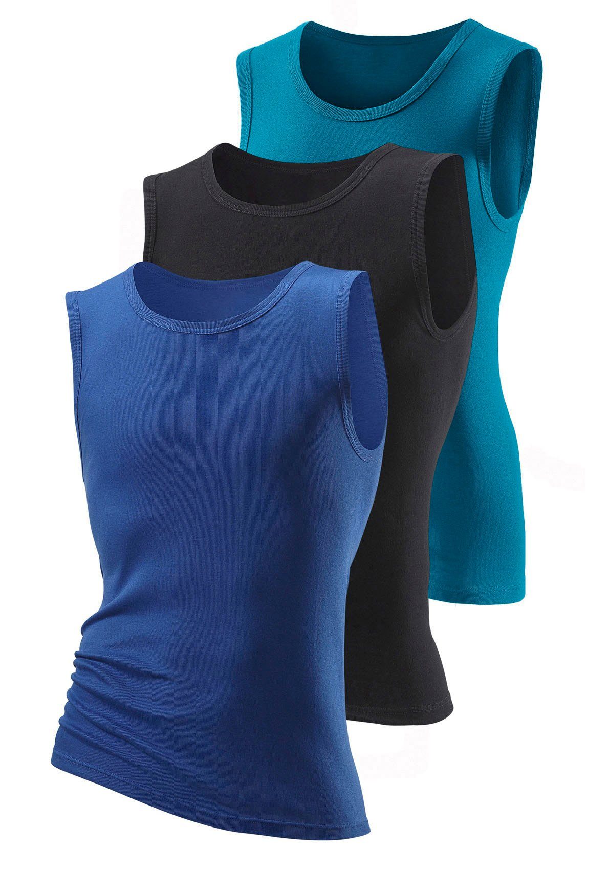 H.I.S Muscle-shirt zonder zijnaden optimale pasvorm (3-delig)