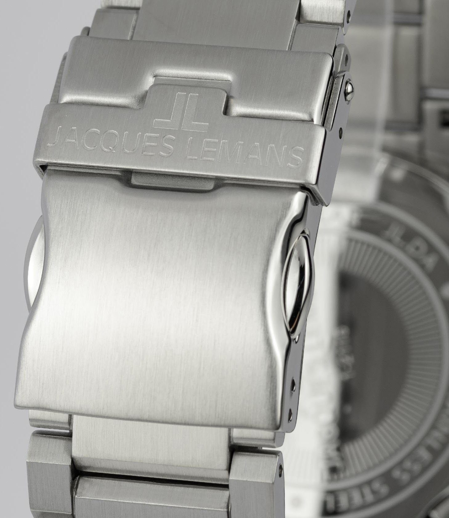 Jacques Lemans Solarhorloge Eco Power Solar Apple, 1-2115F Horloge, herenhorloge, datum, tot 10 bar waterdicht, roestvrijstalen band