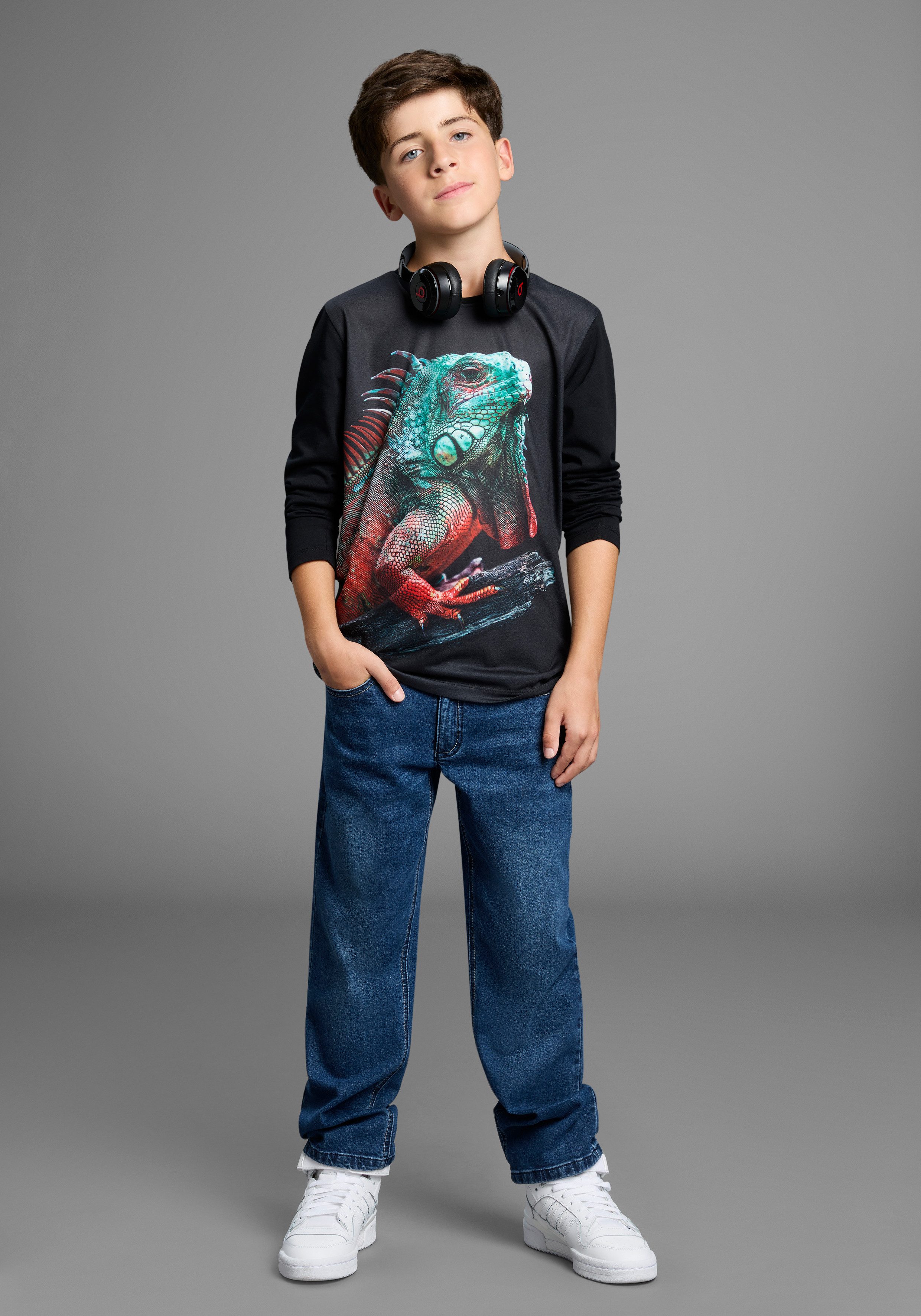 KIDSWORLD Shirt met lange mouwen GECKO, Fotoprint