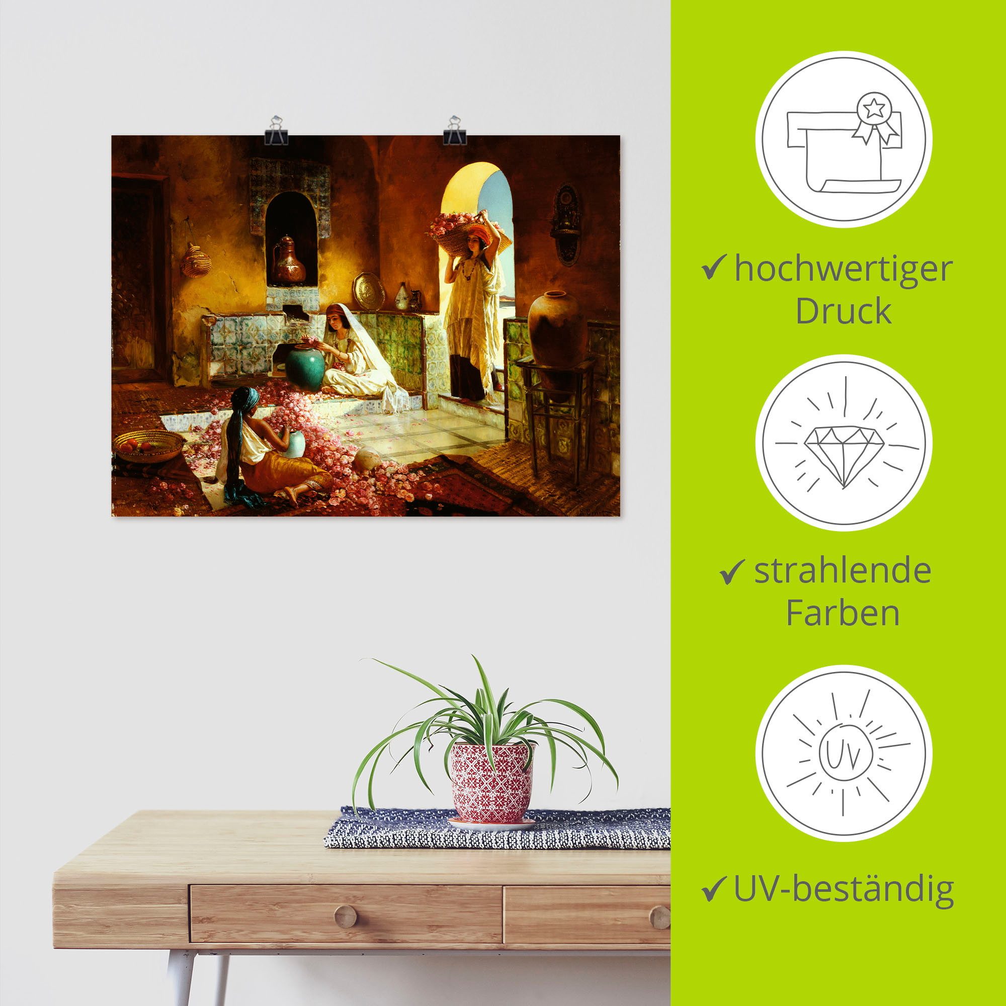 Artland Artprint De rozenoogst als artprint op linnen, poster in verschillende formaten maten