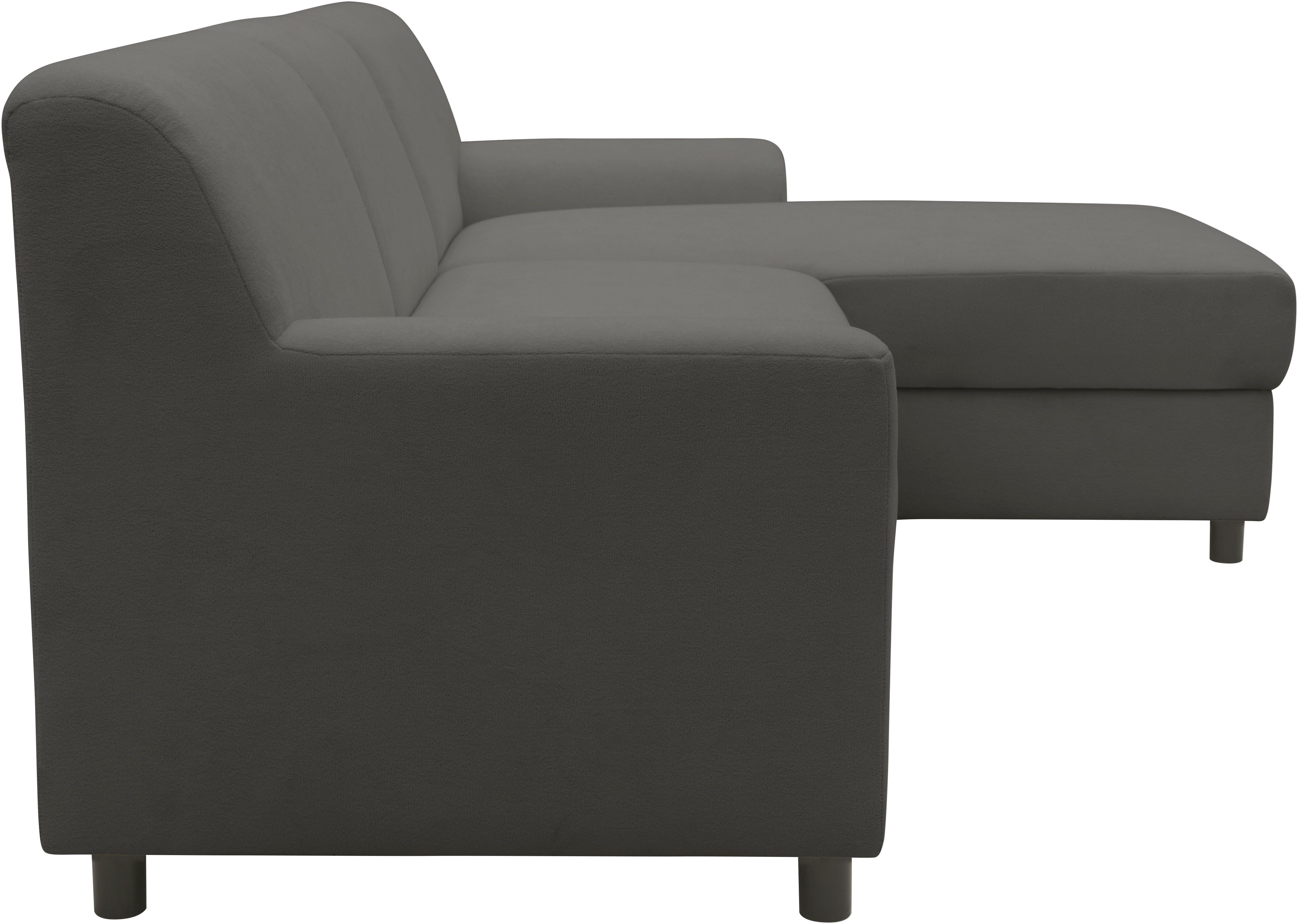 INOSIGN Hoekbank Turah 2, L-vorm, in Cord en waterafstotende microvezel, Vering B/D/H: 241/146/79 cm, incl. sierkussen, optioneel met bedfunctie