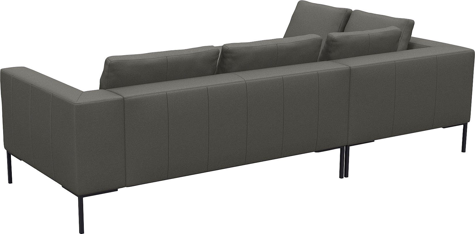 FLEXLUX Hoekbank Loano, supercomfortabel zitcomfort door koudschuim in de zitting moderne bank, vrij in de ruimte te plaatsen, losse kussens, l-vorm