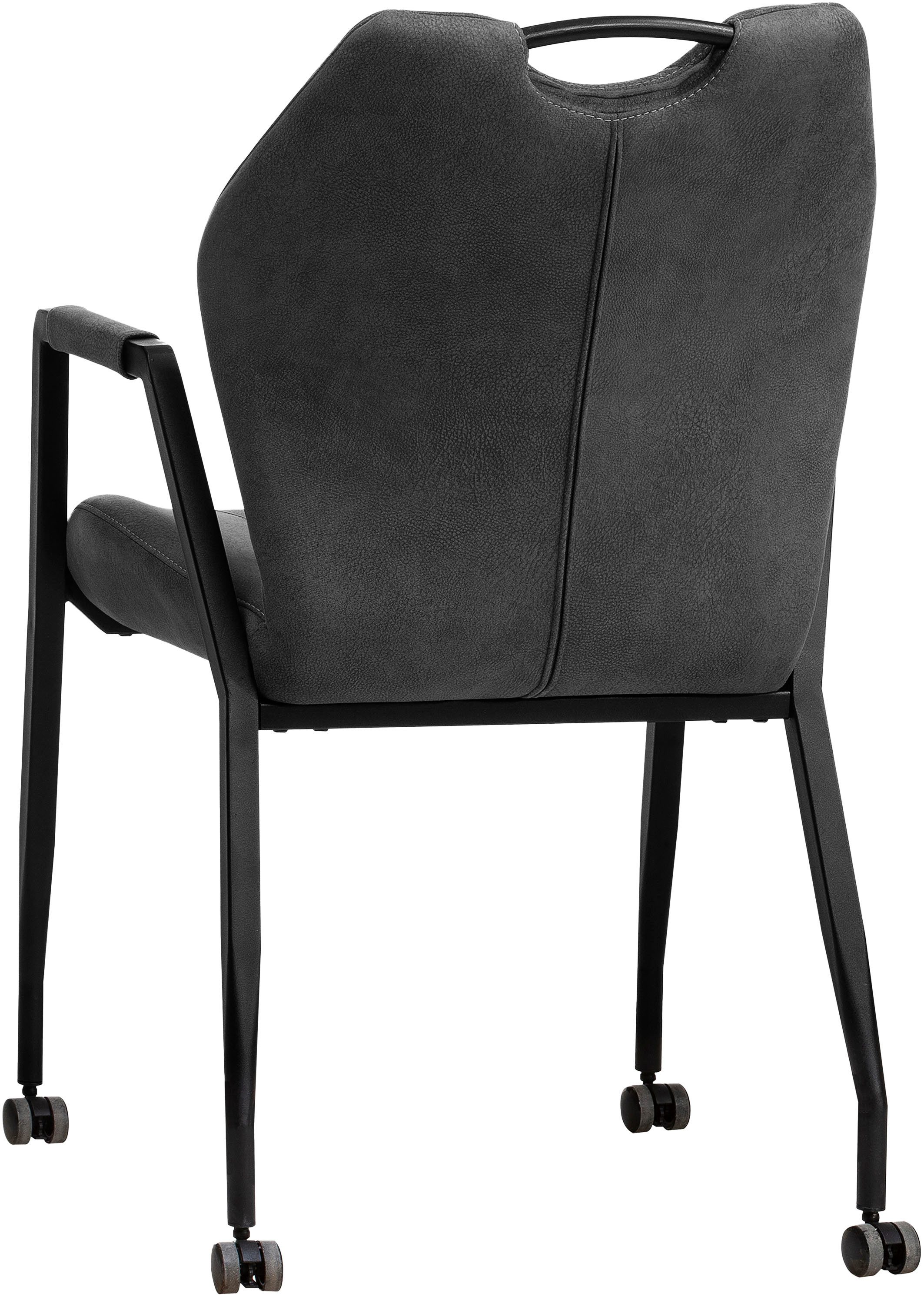 OMG Design Stoel met armleuningen Point Eetkamerstoel met wielen, bureaustoel (set)
