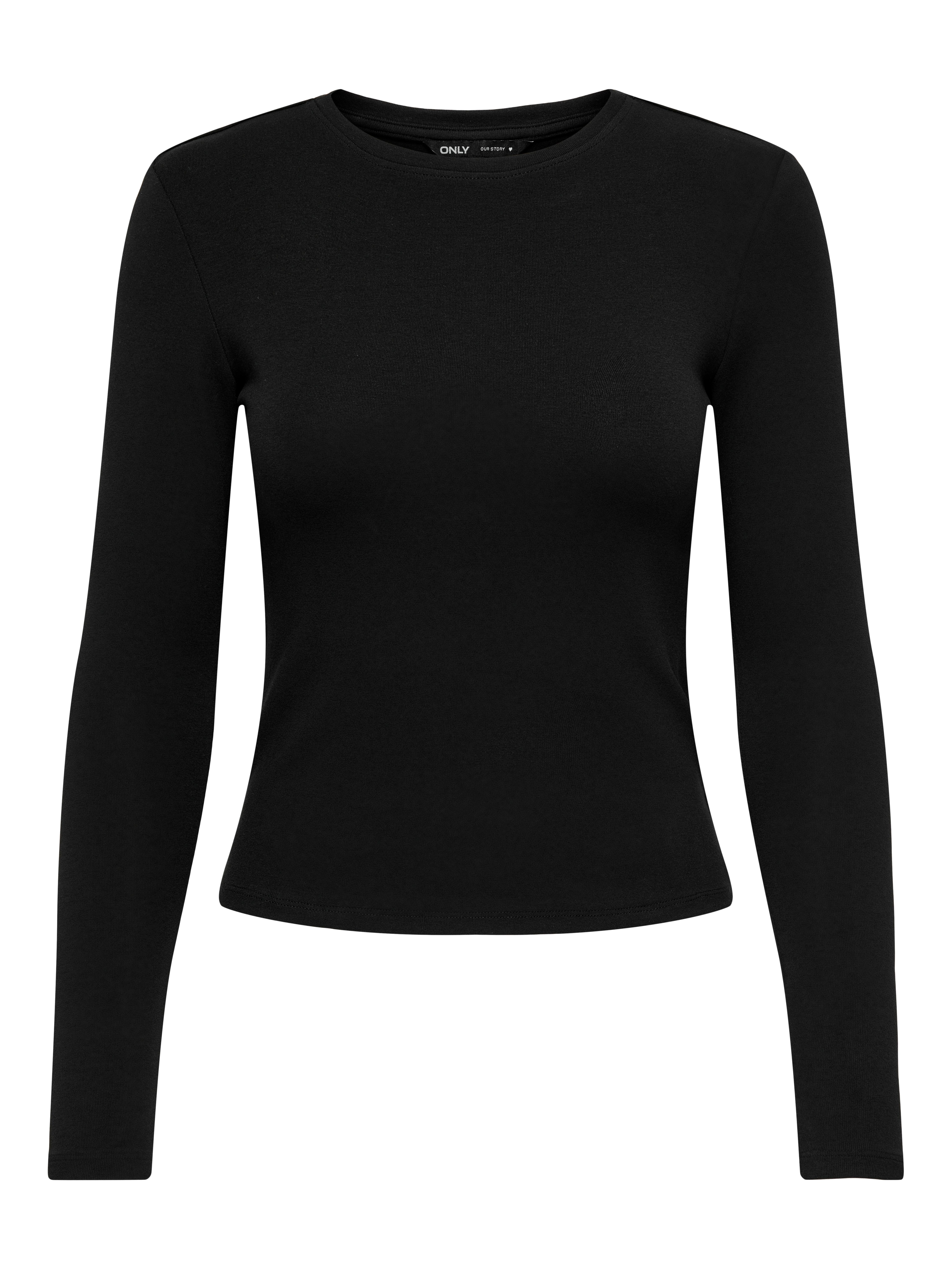 Only Shirt met lange mouwen ONLRILEY O-NECK L S TOP JRS