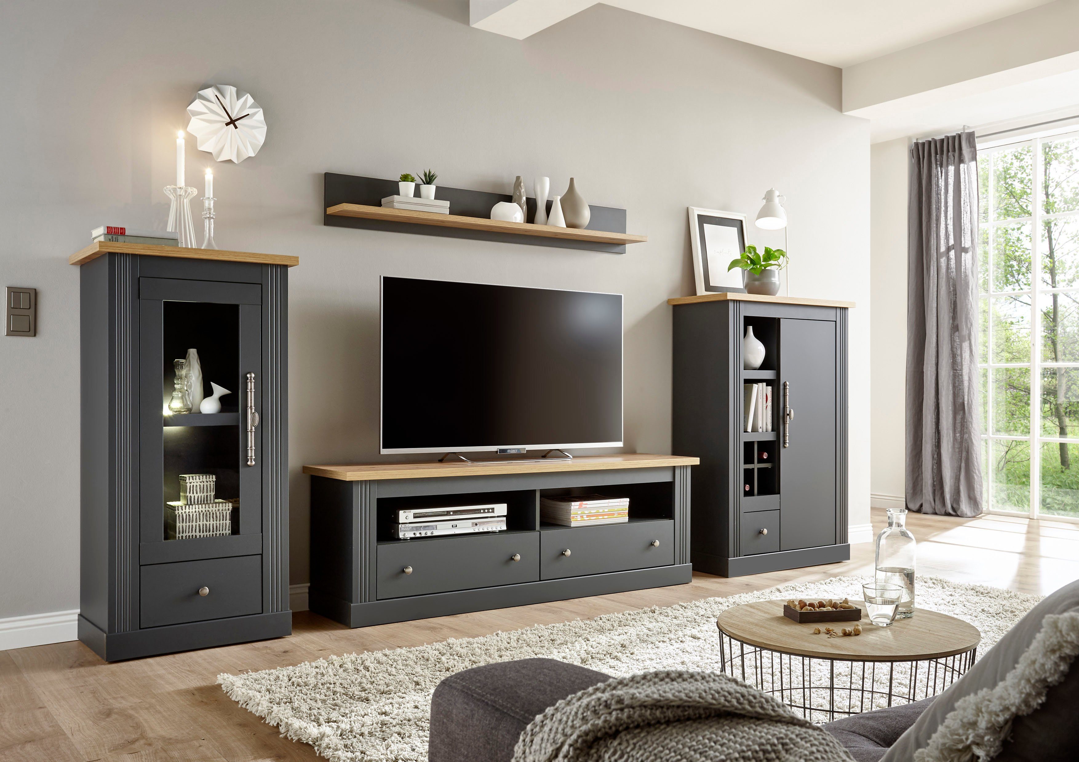 Home affaire Wandmeubel Westminster in romantische landelijke stijl (set, 4-delig)