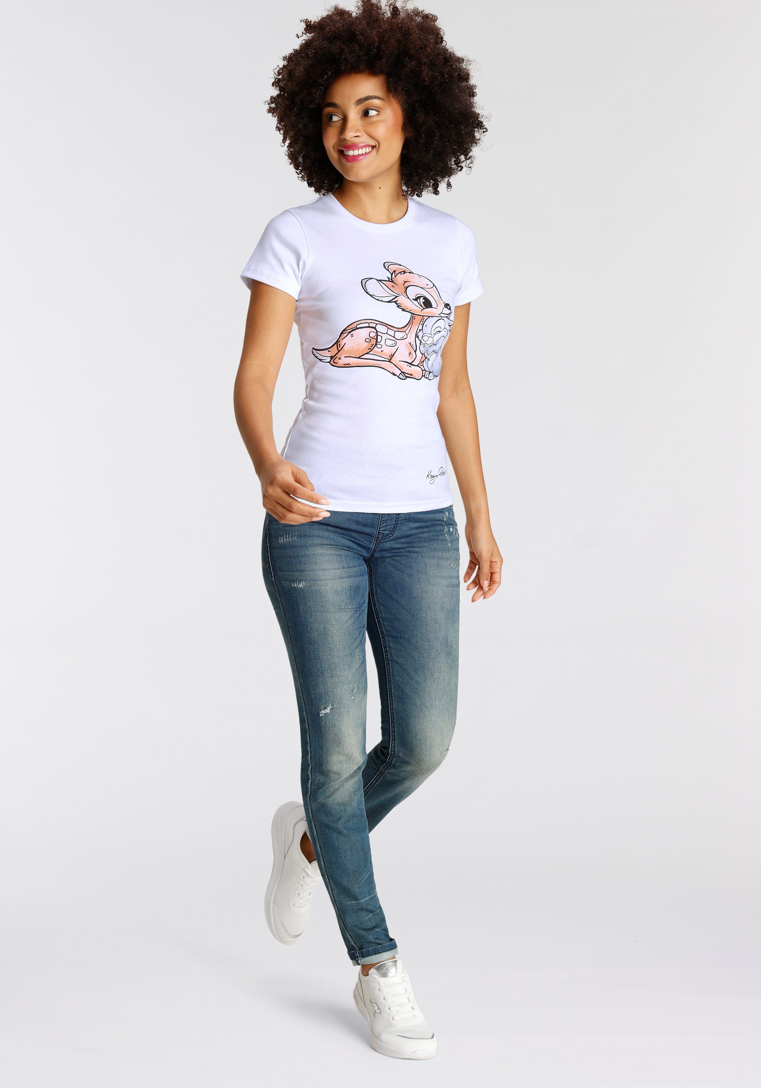 KangaROOS T-shirt Korte mouwen, zeer figuurvolgende pasvorm, van katoen