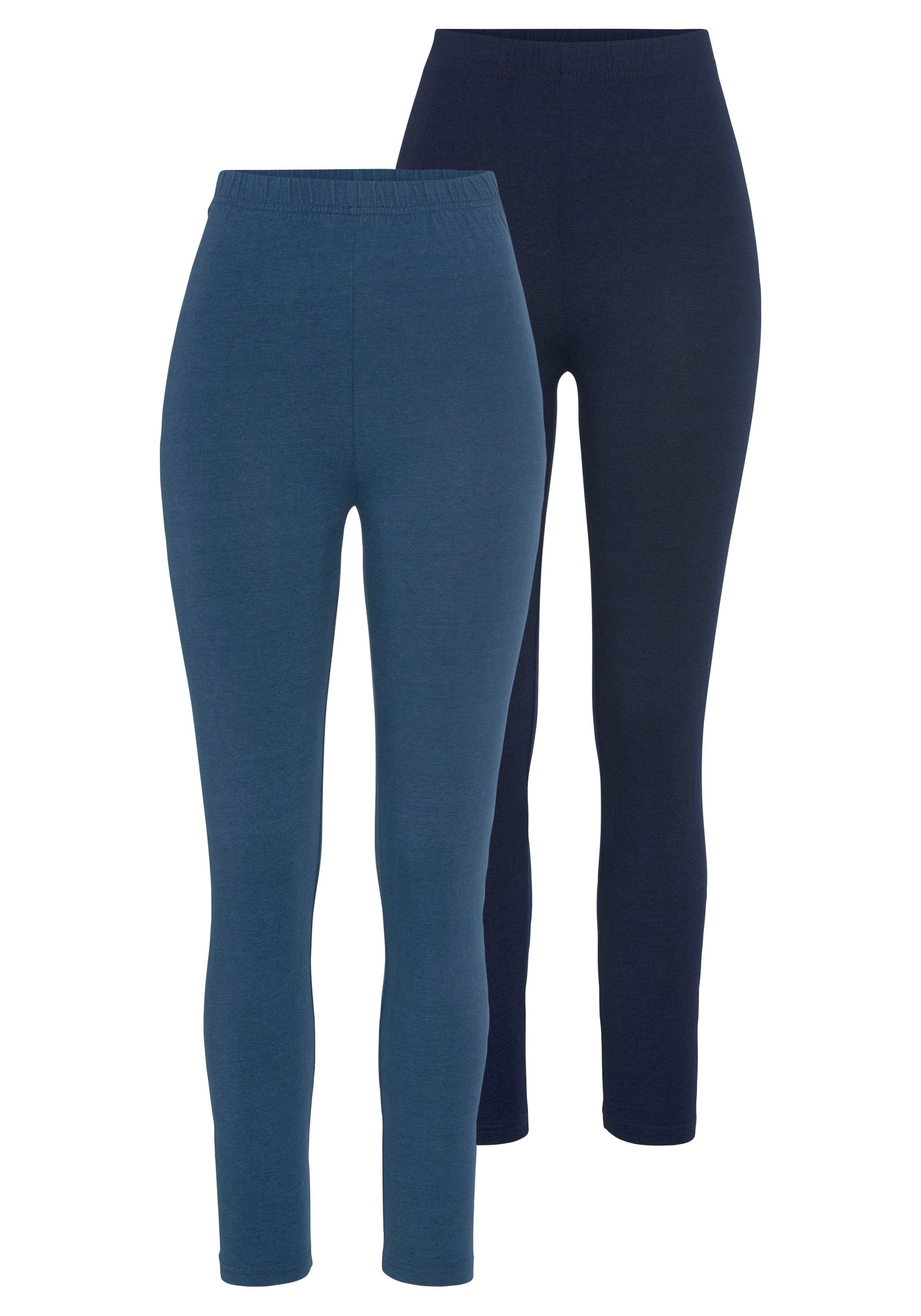 vivance active Legging met rubberen tailleband loungewear (2-delig Set van 2)