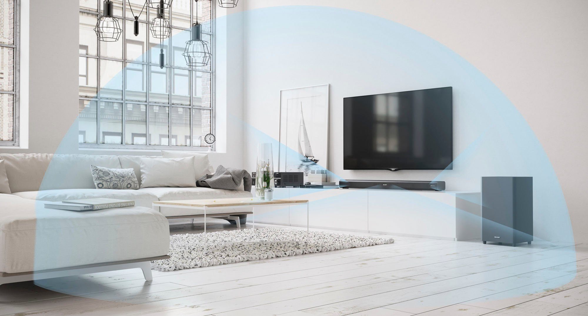 Sharp Soundbar HT-SBW460 met dolby atmos en draadloze subwoofer