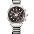 citizen titanium horloge super titanium chrono, at2470-85h zilver