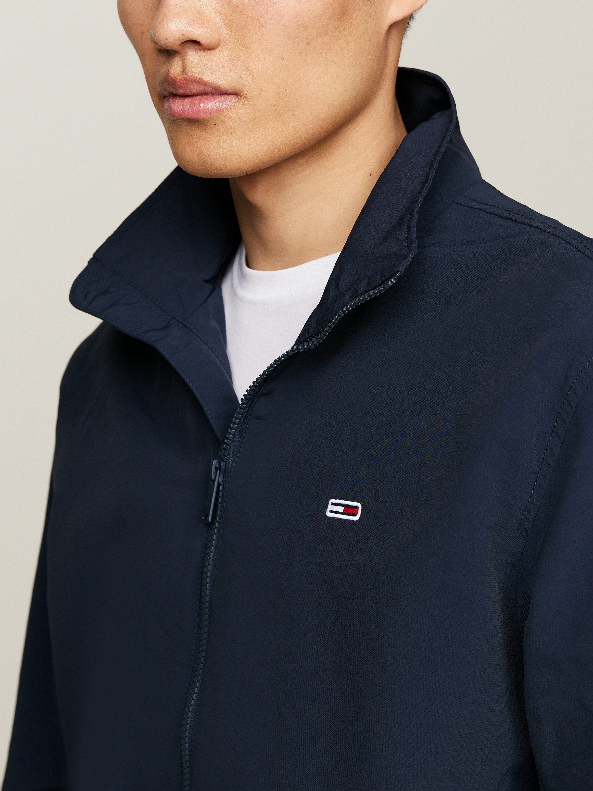 Tommy Jeans Plus Jack in collegestijl TJM ESSENTIAL JACKET EXT Grote maten en logo-borduurwerk