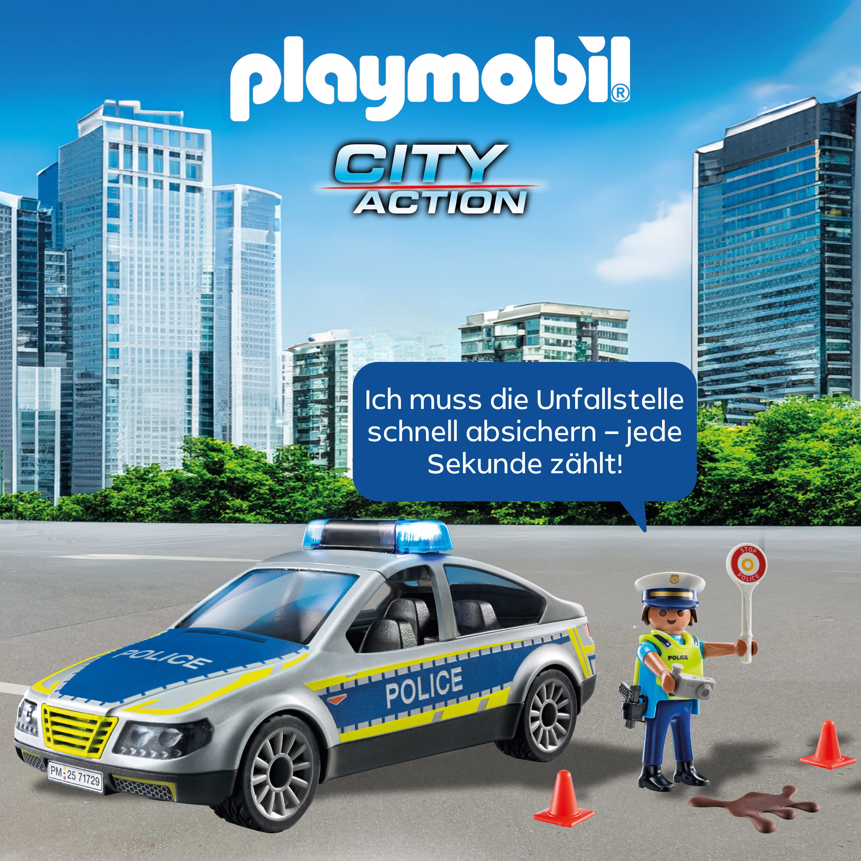 Playmobil® Constructie-speelset Polizei Streifenwagen (71729), Playmobil Action Heroes (24-delig)