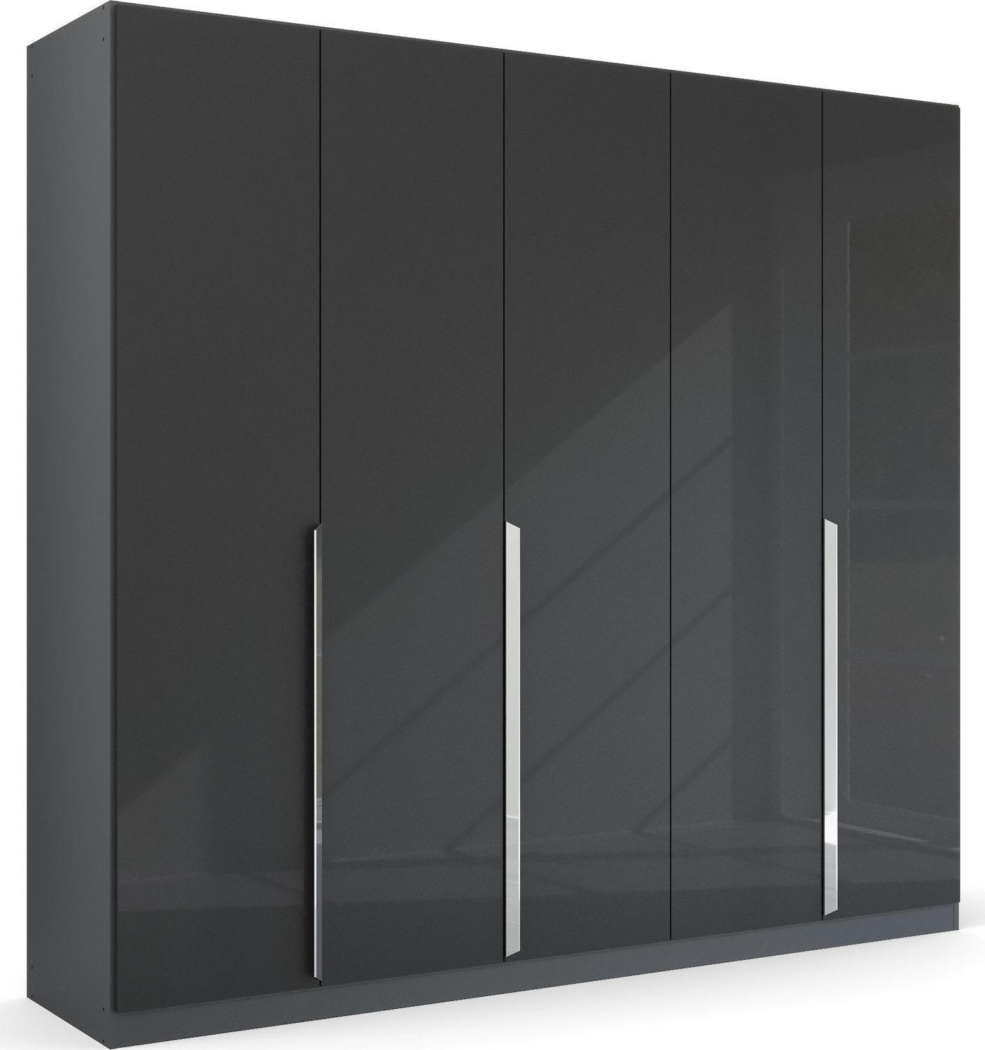 rauch Draaideurkast Glamour by Quadra Spin kledingkasten maat 226 cm x 210 cm x 54 cm grijs