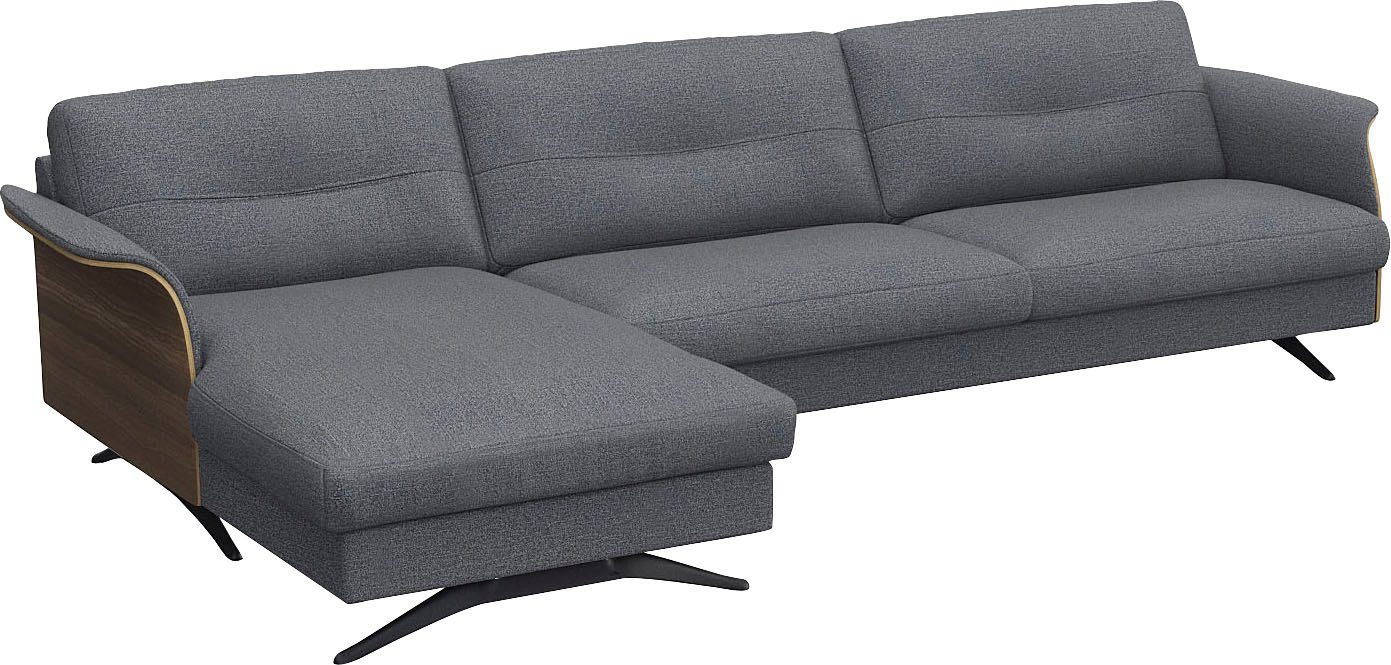 FLEXLUX Hoekbank Glow, super comfortabel door hoogwaardige zitconstructie met binnenvering, L-vorm
