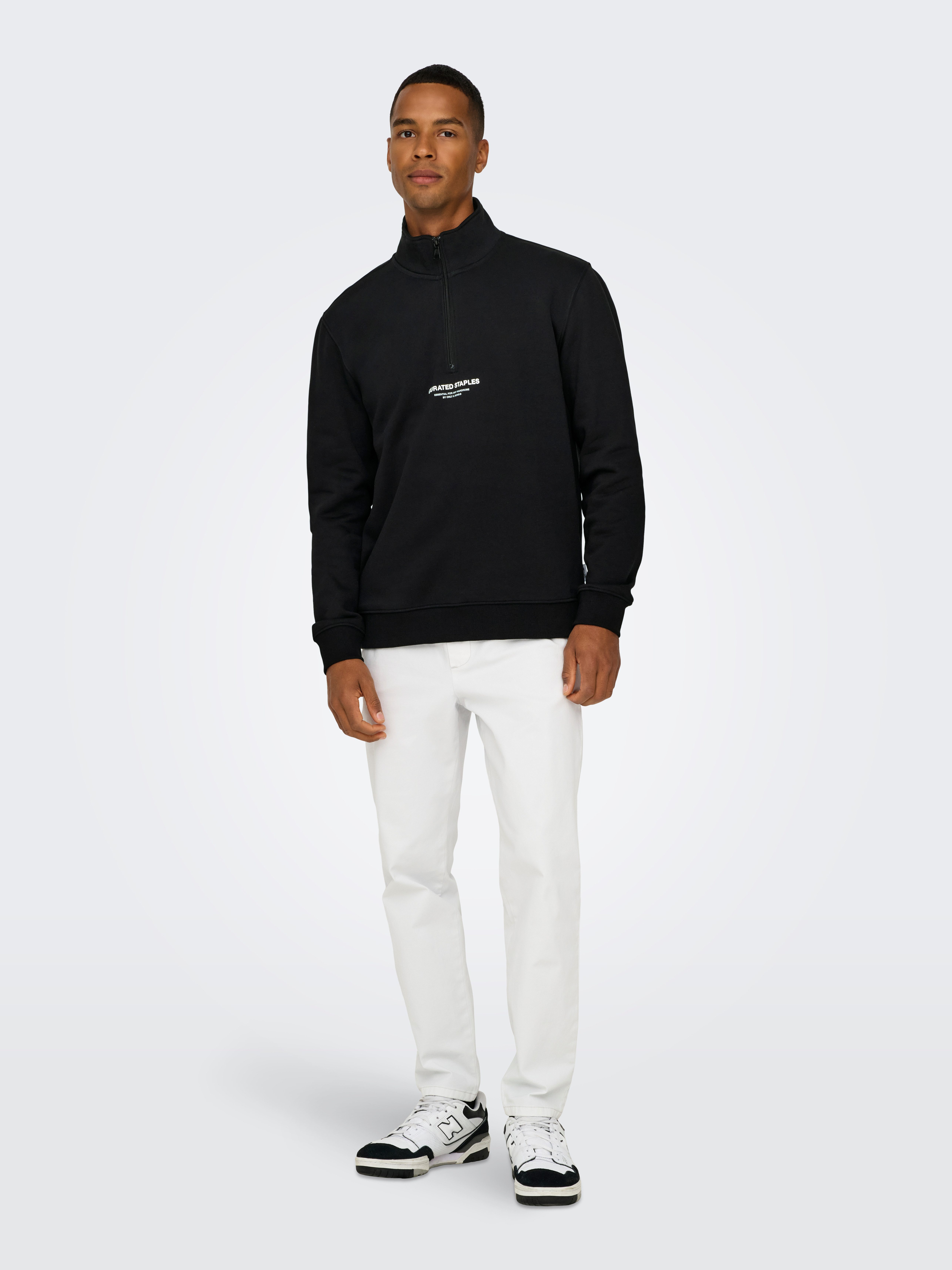 ONLY & SONS Sweatshirt ONSCURATED REG HALF ZIP SWEAT