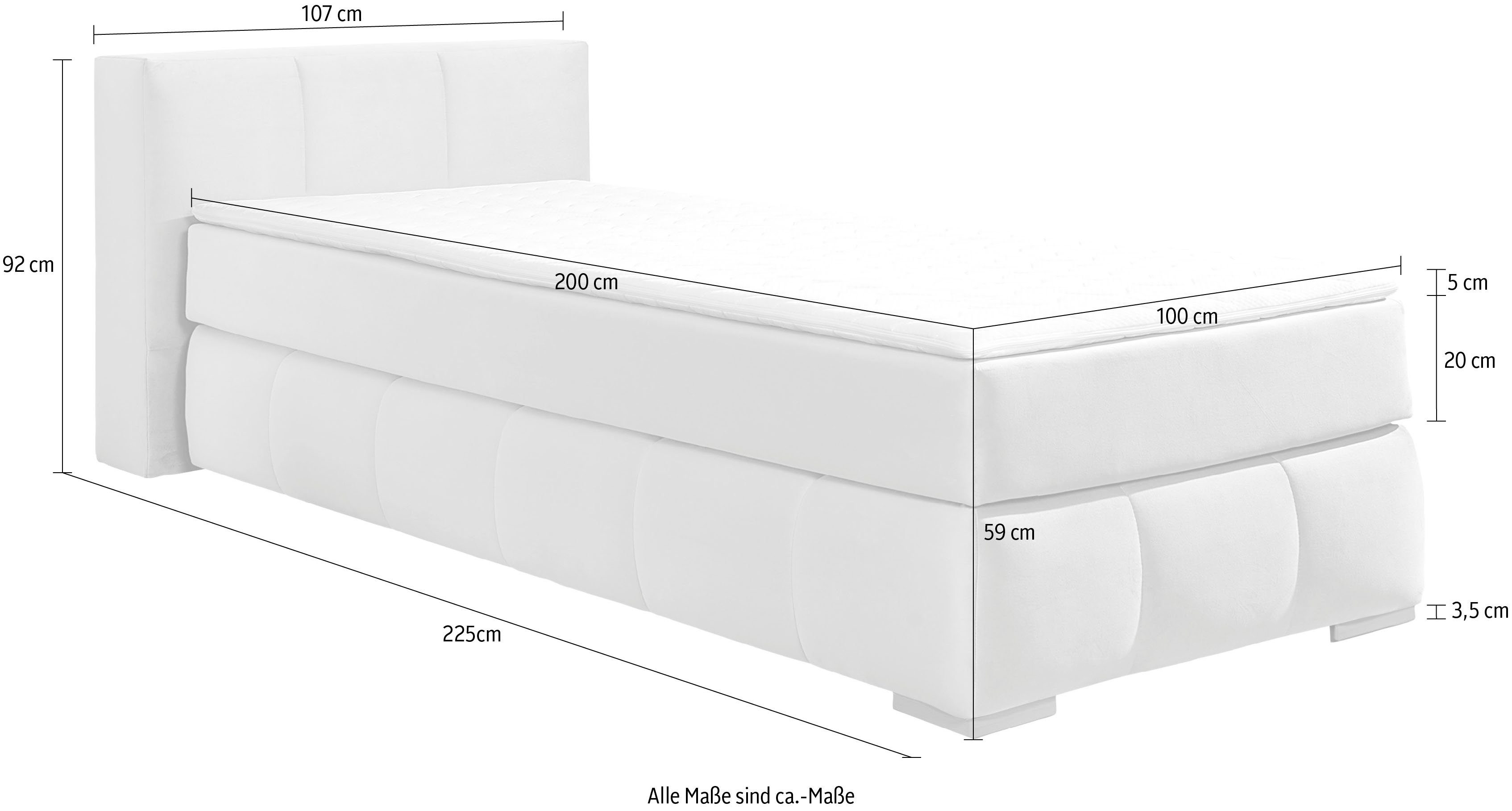 Guido Maria Kretschmer Home&Living Boxspring Chelles incl. koudschuim matrastopper, in 5 breedtes en 3 matrastypes