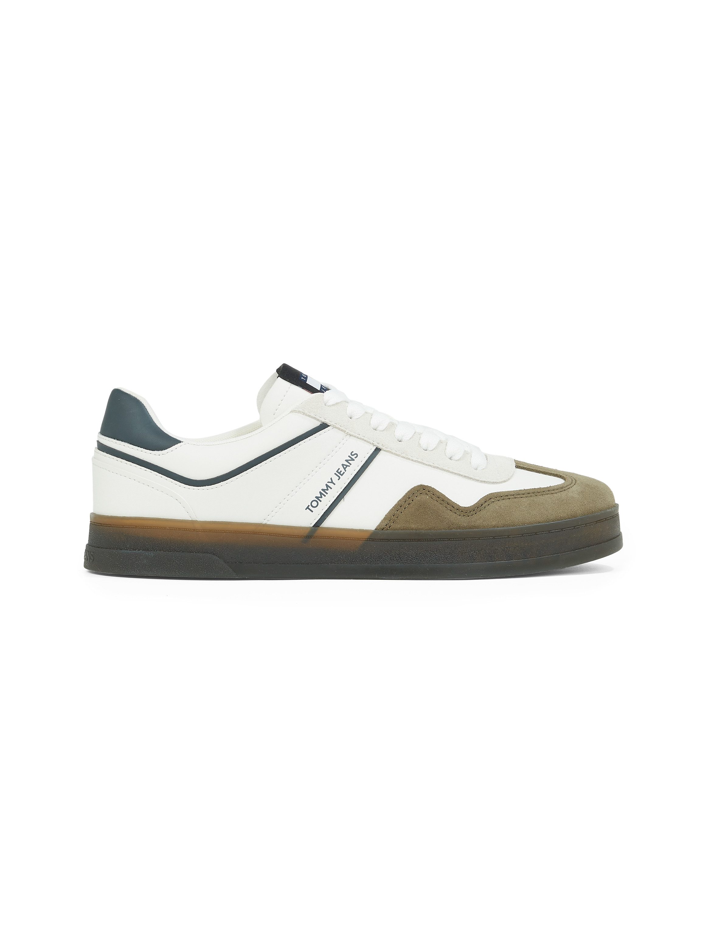 TOMMY JEANS Plateausneakers THE GREENWHICH RETRO vrijetijdsschoen, lage schoen, veterschoen met gekleurde contrastafwerkingen