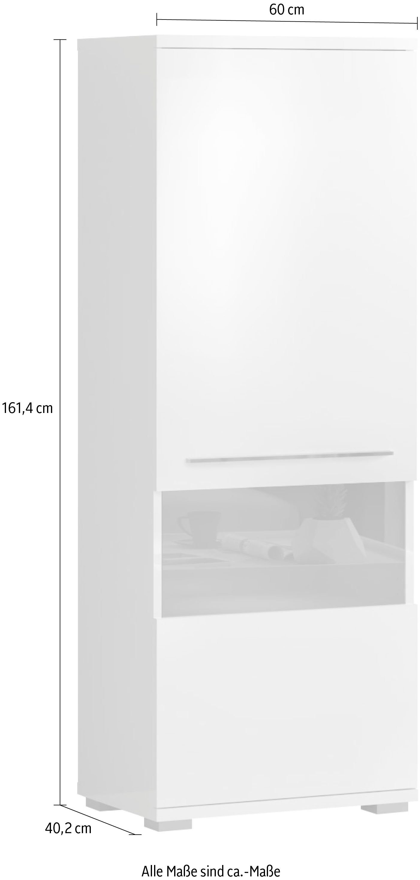 Places of Style Vitrinekast Piano UV-gecoat, soft close-functie