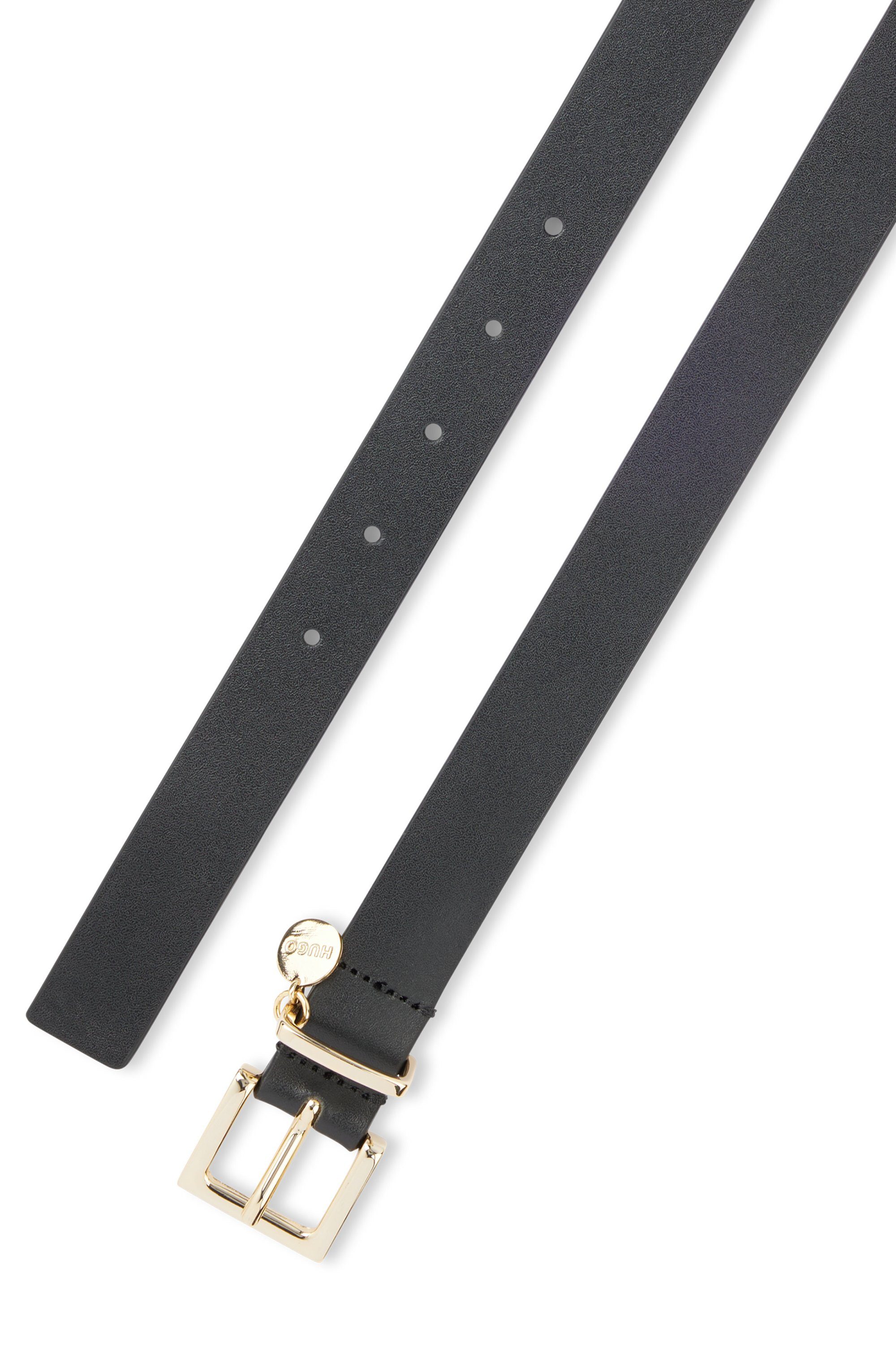 HUGO Leren riem Amelia-G_Sz25 Stijlvolle sluiting met logo hanger