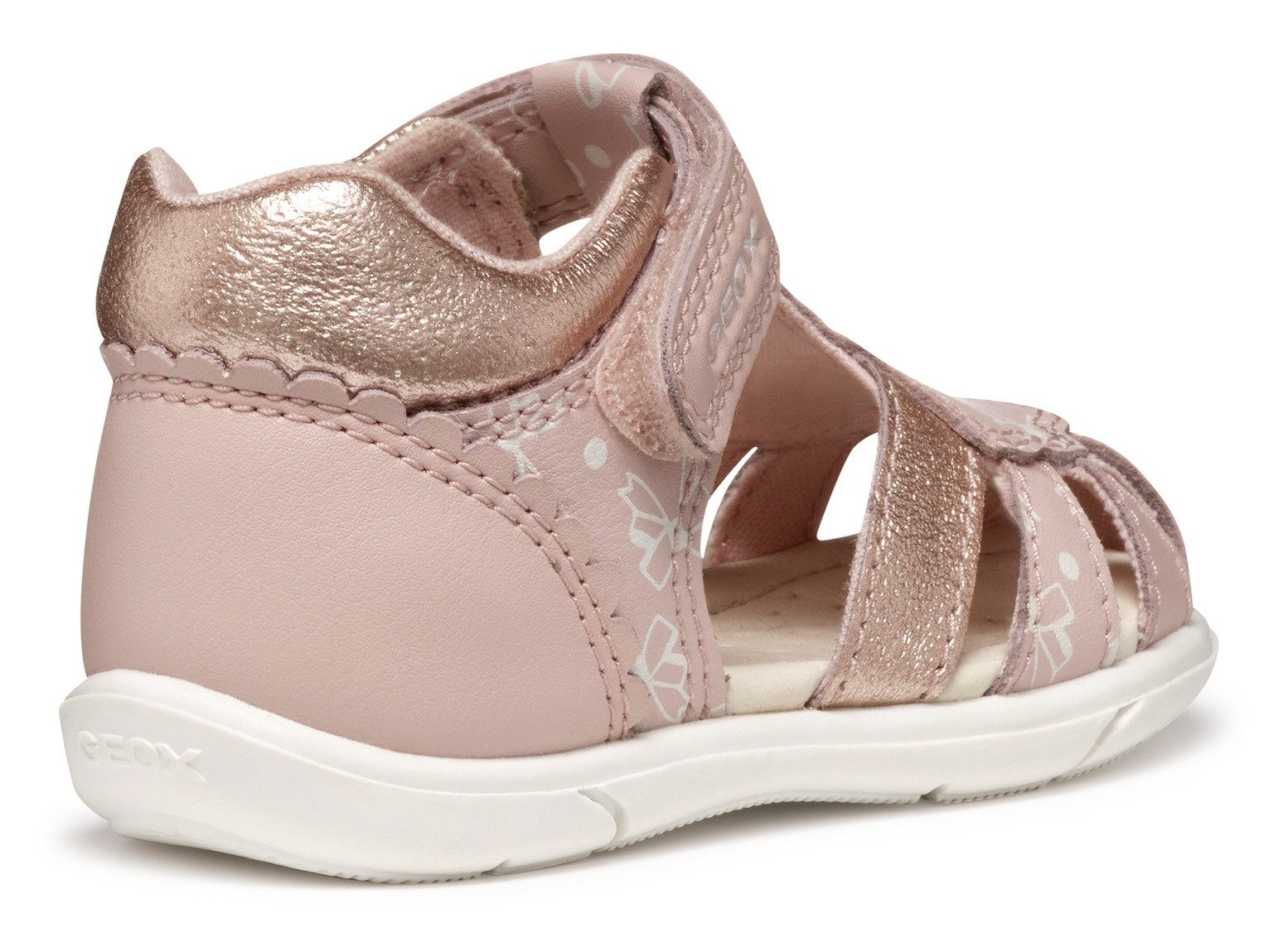 Geox Babyschoentjes B SANDAL ZAPITO GIRL , glitter sandaal, klittenbandschoen, babyschoen in metallic look