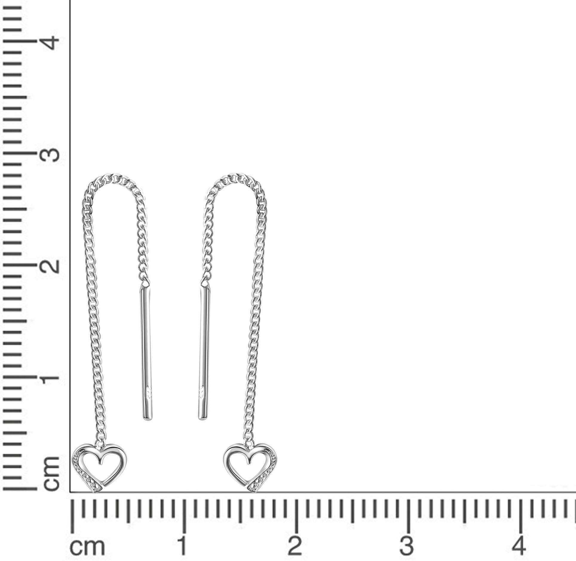 Firetti Paar oorhangers Sieraad Geschenk, Oorbellen Hart, zilver 925