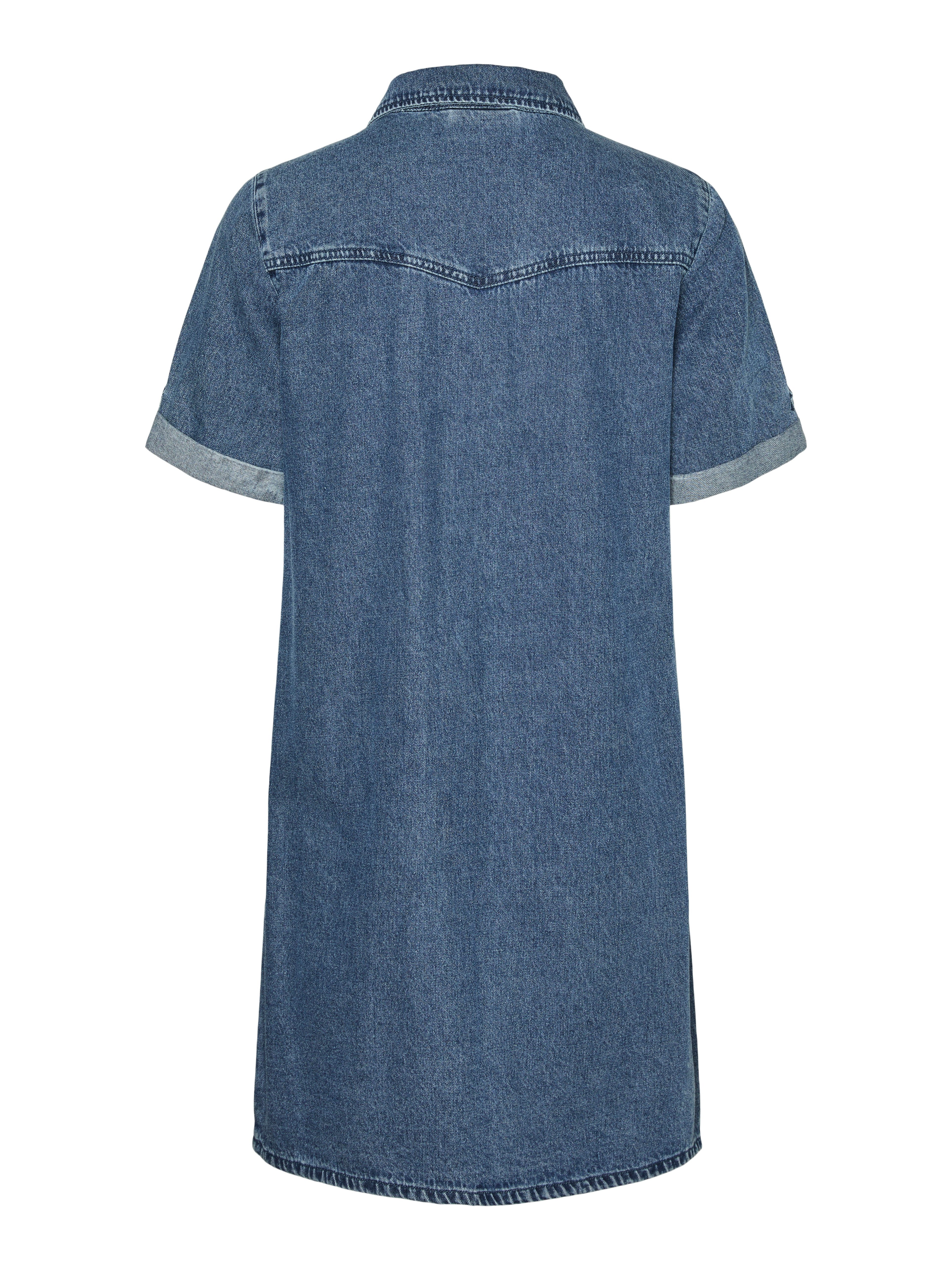 Vero Moda Jeans jurk VMJENNIE SS SHORT DENIM DRESS NOOS