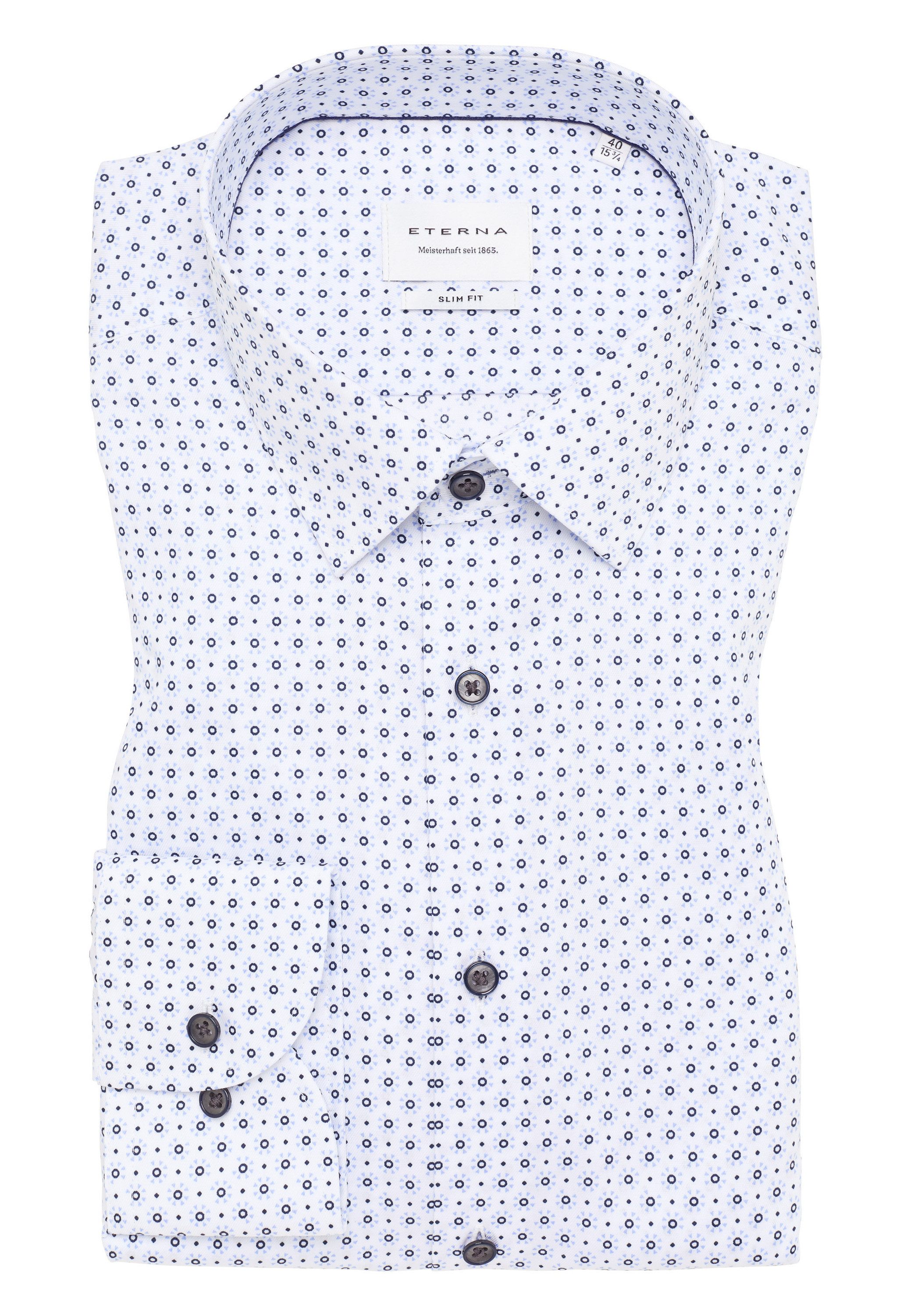 Eterna Overhemd met lange mouwen Slim fit NON IRON (strijkvrij)