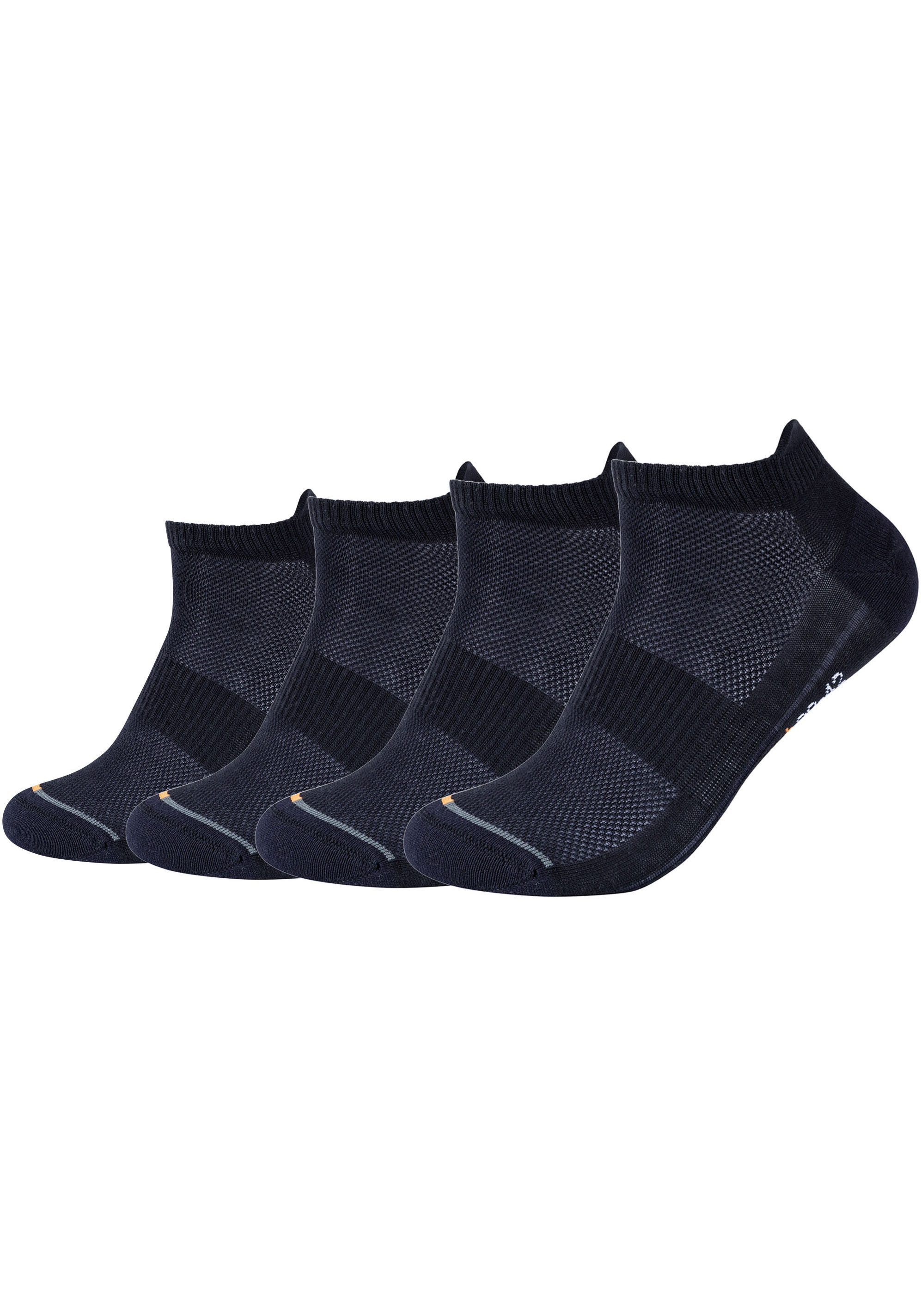 Camano Sneakersokken Function met micro-pluche op hiel en tenen (Set van 4) unisex sokken maat 35 (38) blauw
