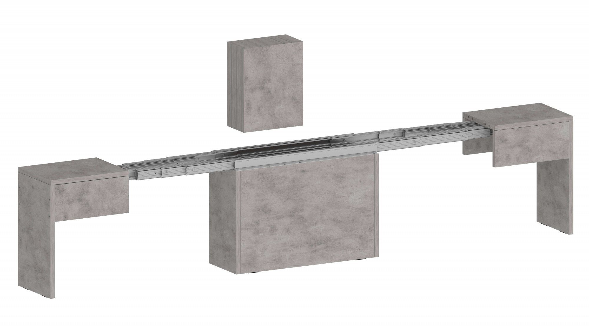 INOSIGN Zitbank Praktika, Zitbank, Bank met uittrekfunctie, uittrekbaar van 66 naar 290 cm (1 stuk)