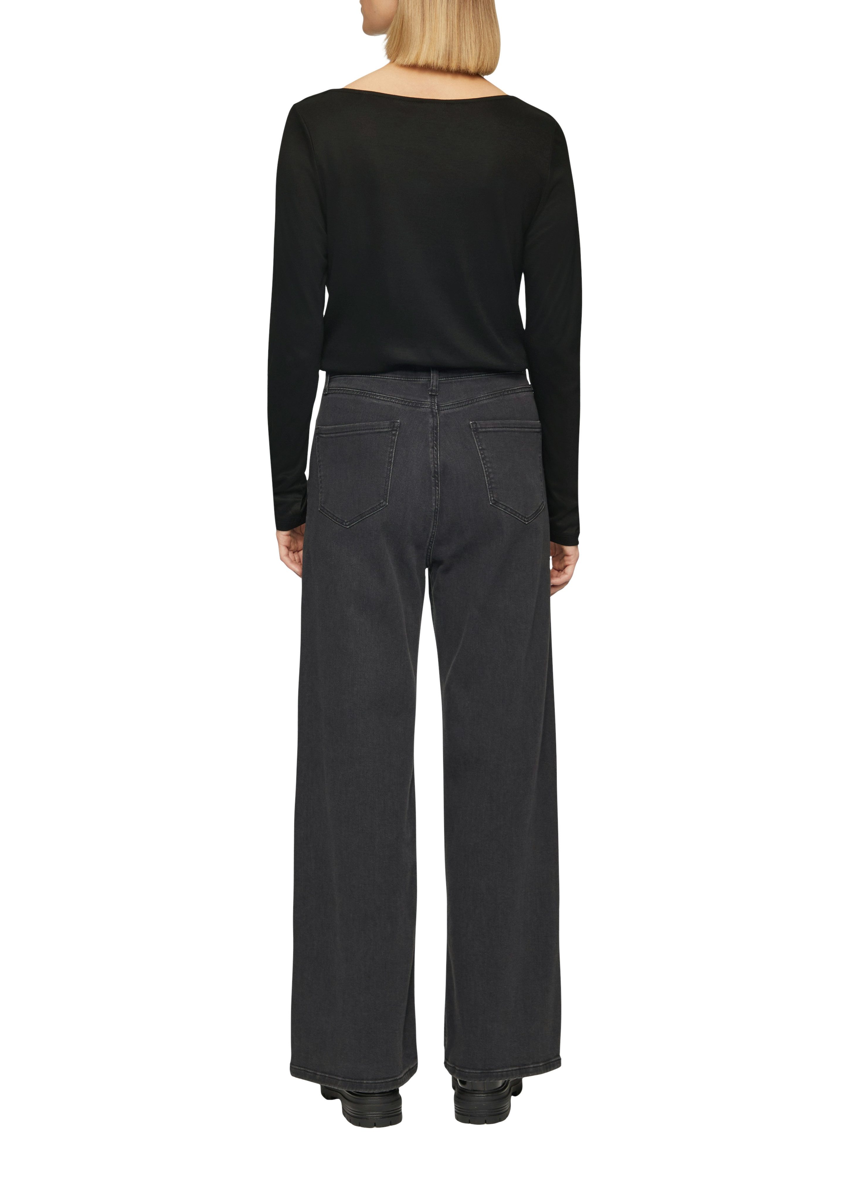 s.Oliver BLACK LABEL Shirt met lange mouwen met cascadehals