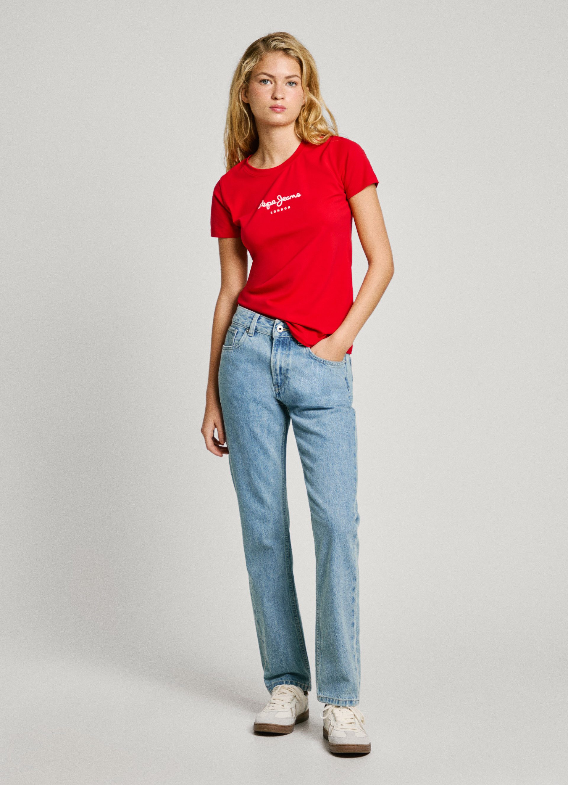 Pepe Jeans T-shirt NEW VIRGINIA met logoprint