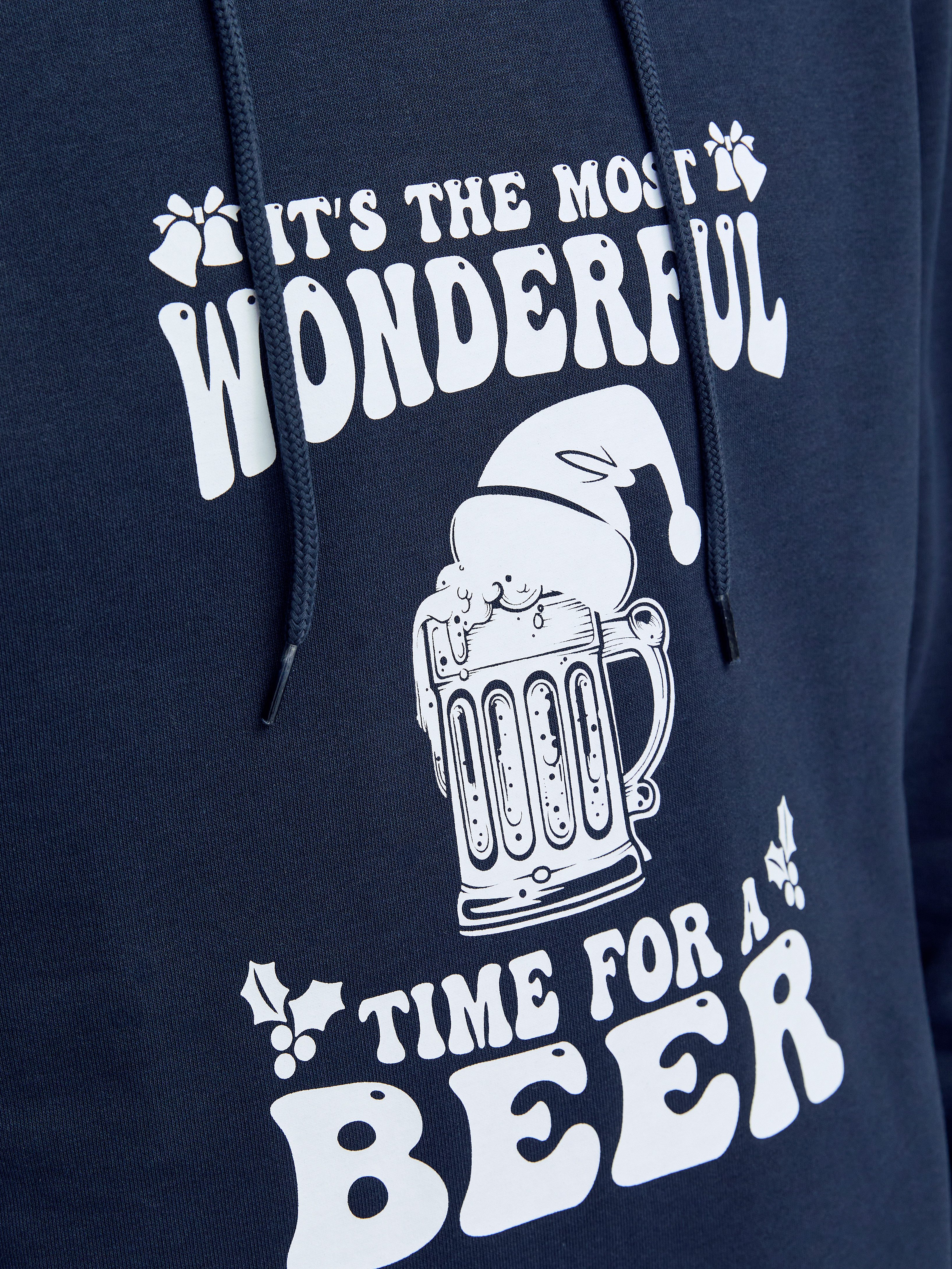 Jack & Jones Hoodie JJXMAS ONE COLOR FUNNY SWEAT HOOD