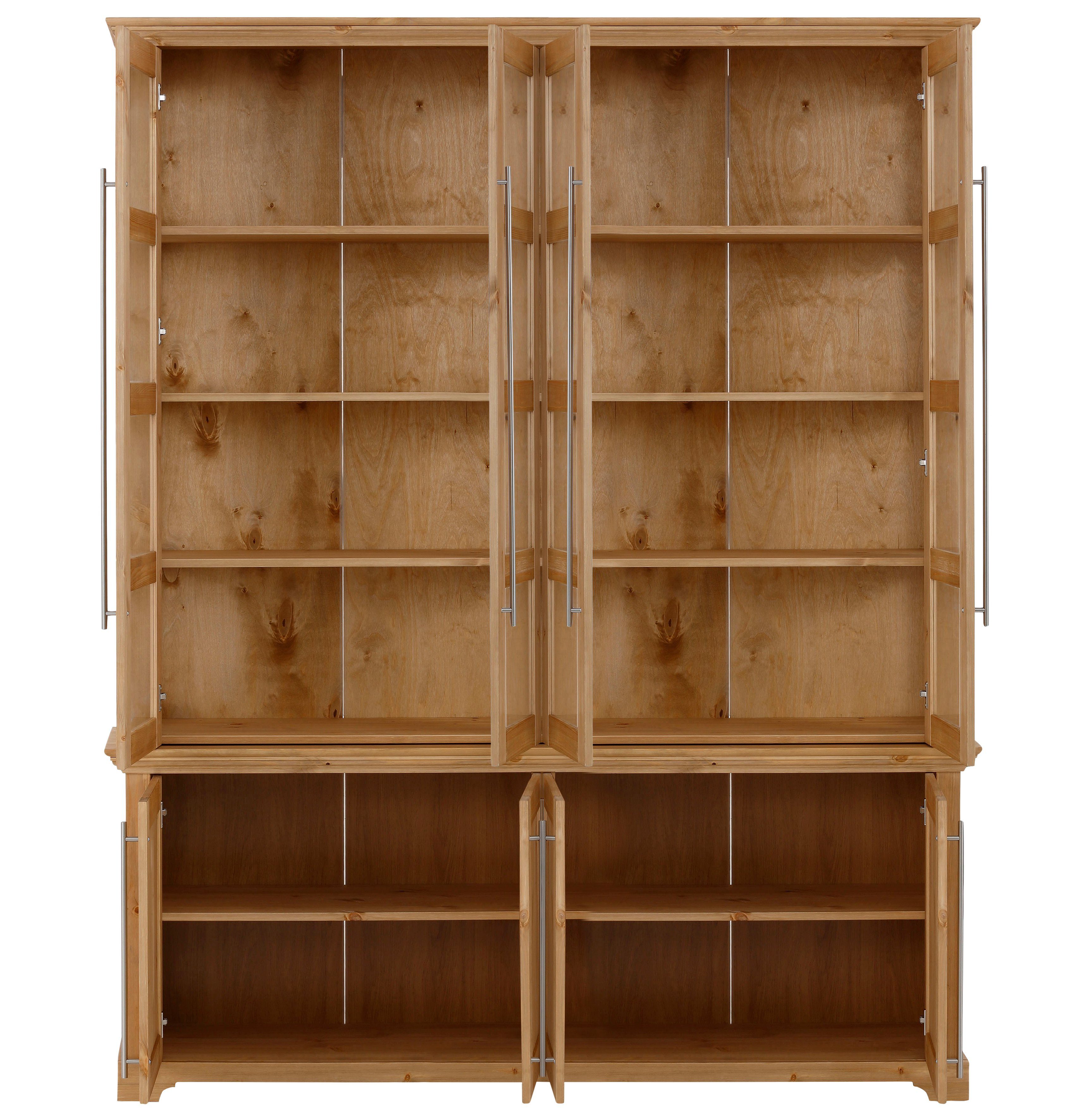 Home affaire Vitrinekast Meliss van massieve dennen, fsc® breedte 171 cm
