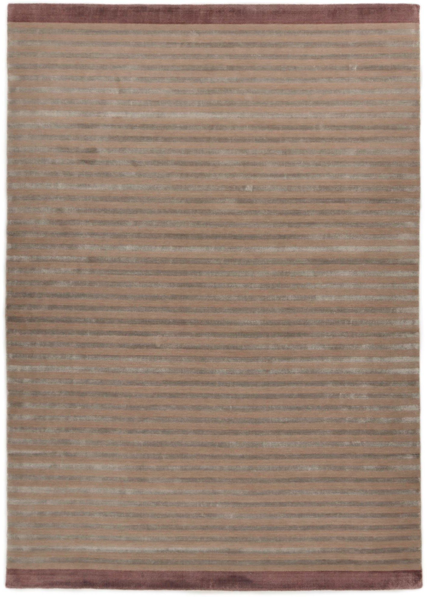 THEKO Vloerkleed Miami 3286 Handgeweven vloerkleed, gestreept, met de hand geweven, van viscose & wol