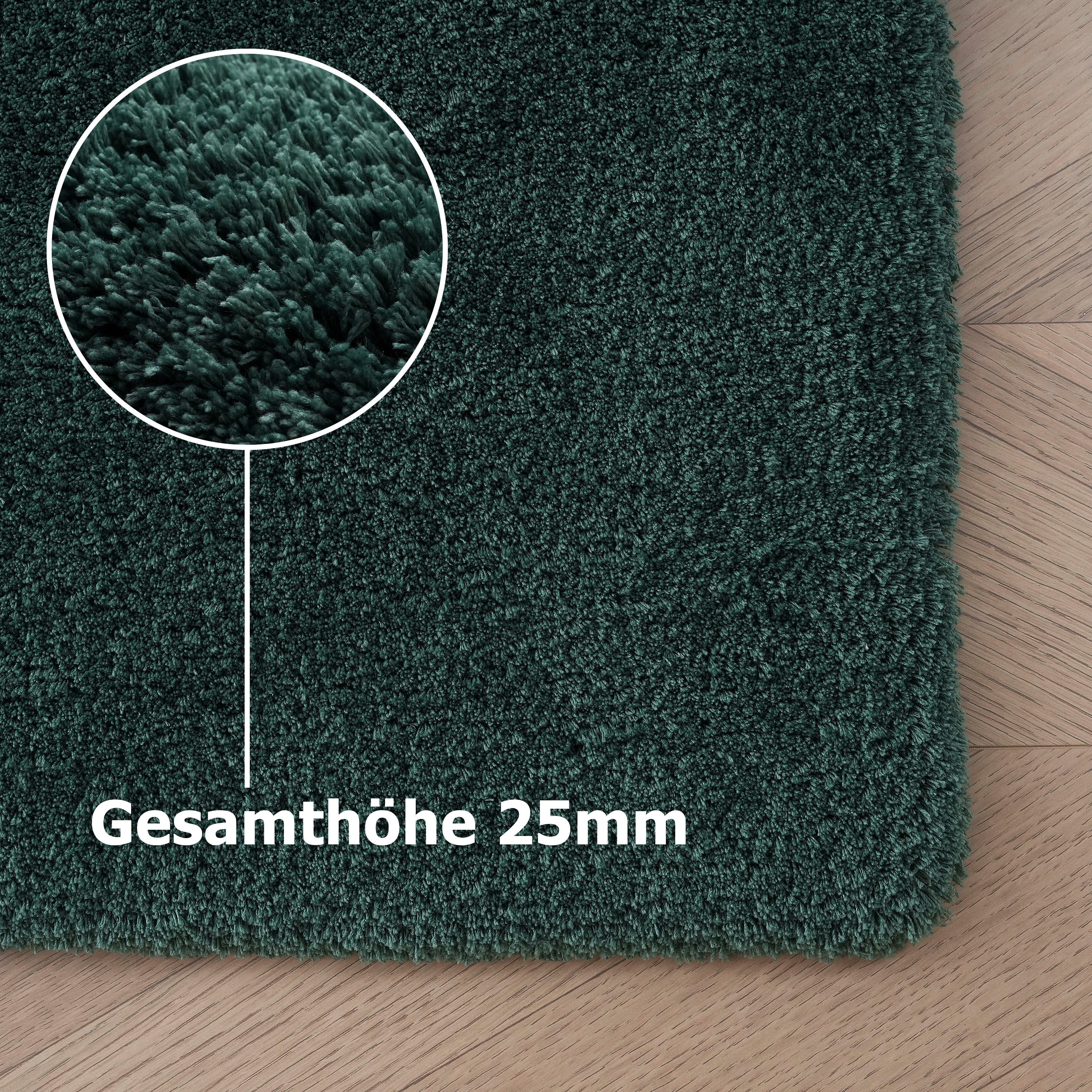 my home Hoogpolig vloerkleed Microvezeltapijt Magong, bijzonder zacht, zeer fijne pool uni, woonkamer, slaapkamer, kinderkamer, ook rond en als loper