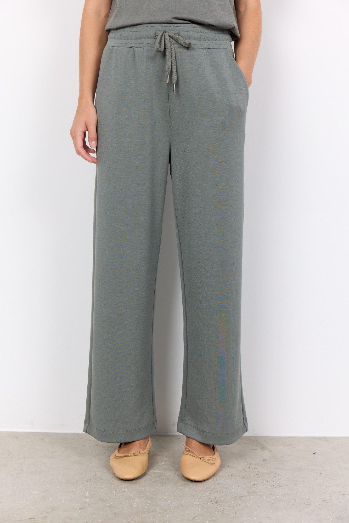 soyaconcept Joggingbroek SC-BANU 33 met rechte pijpen dames sweatbroeken maat L groen