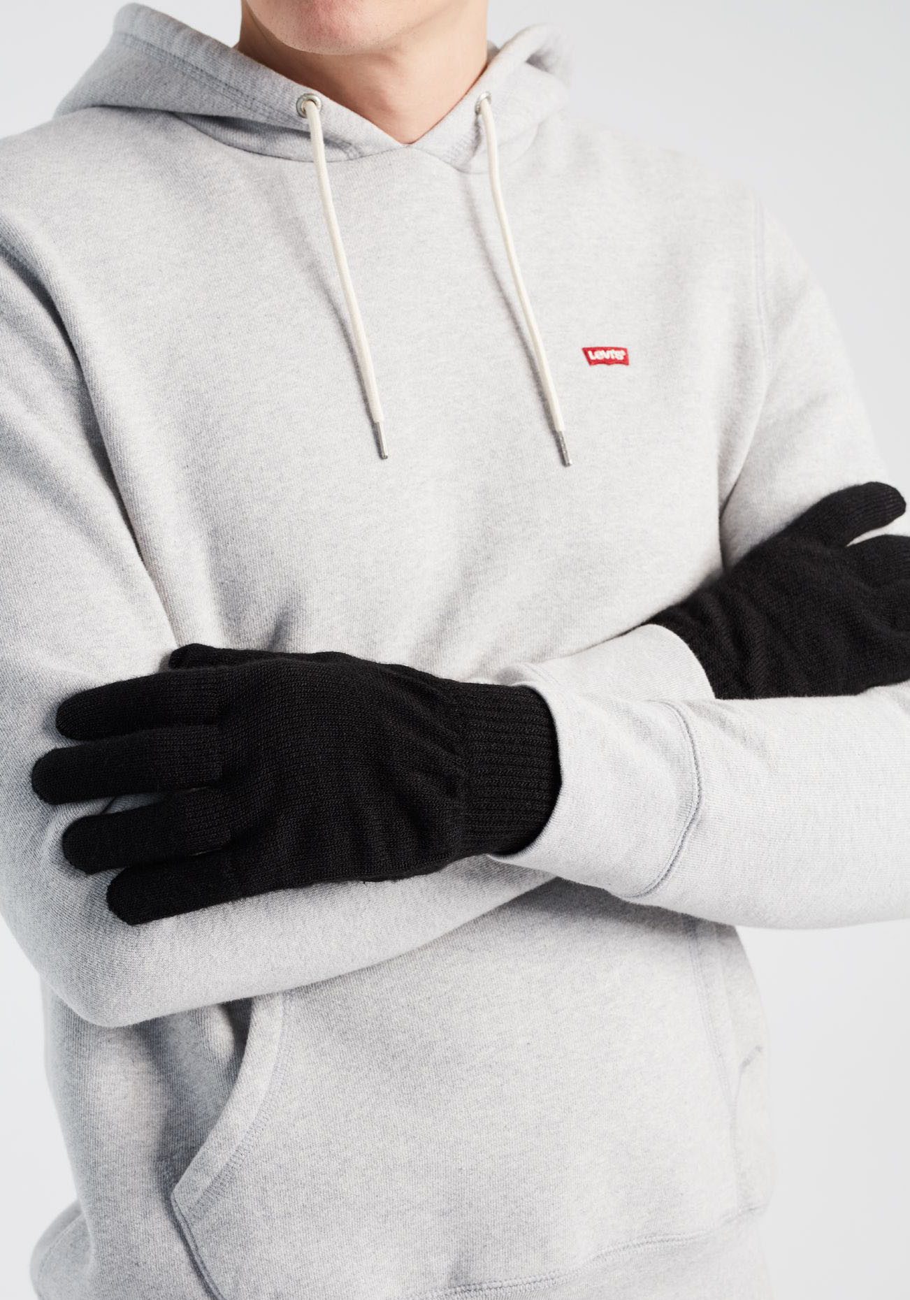 Levi's® Gebreide handschoenen Touchscreen met touchfunctie, eenvoudige bediening van smartphones op koude dagen