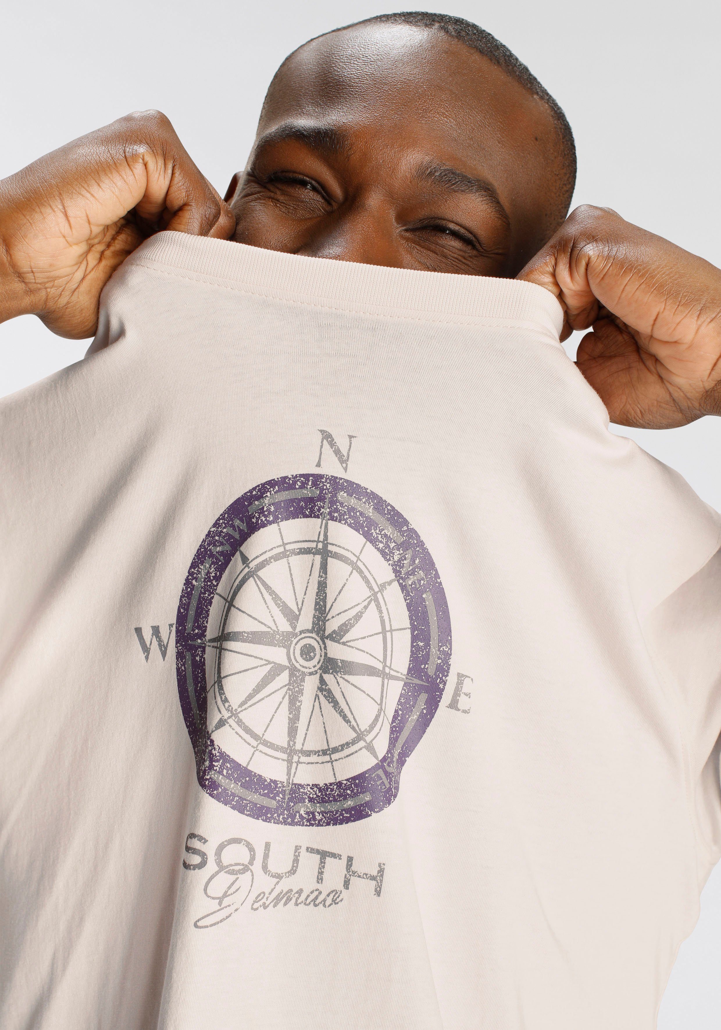 DELMAO T-shirt Korte mouw, bedrukt, ronde hals, van katoen