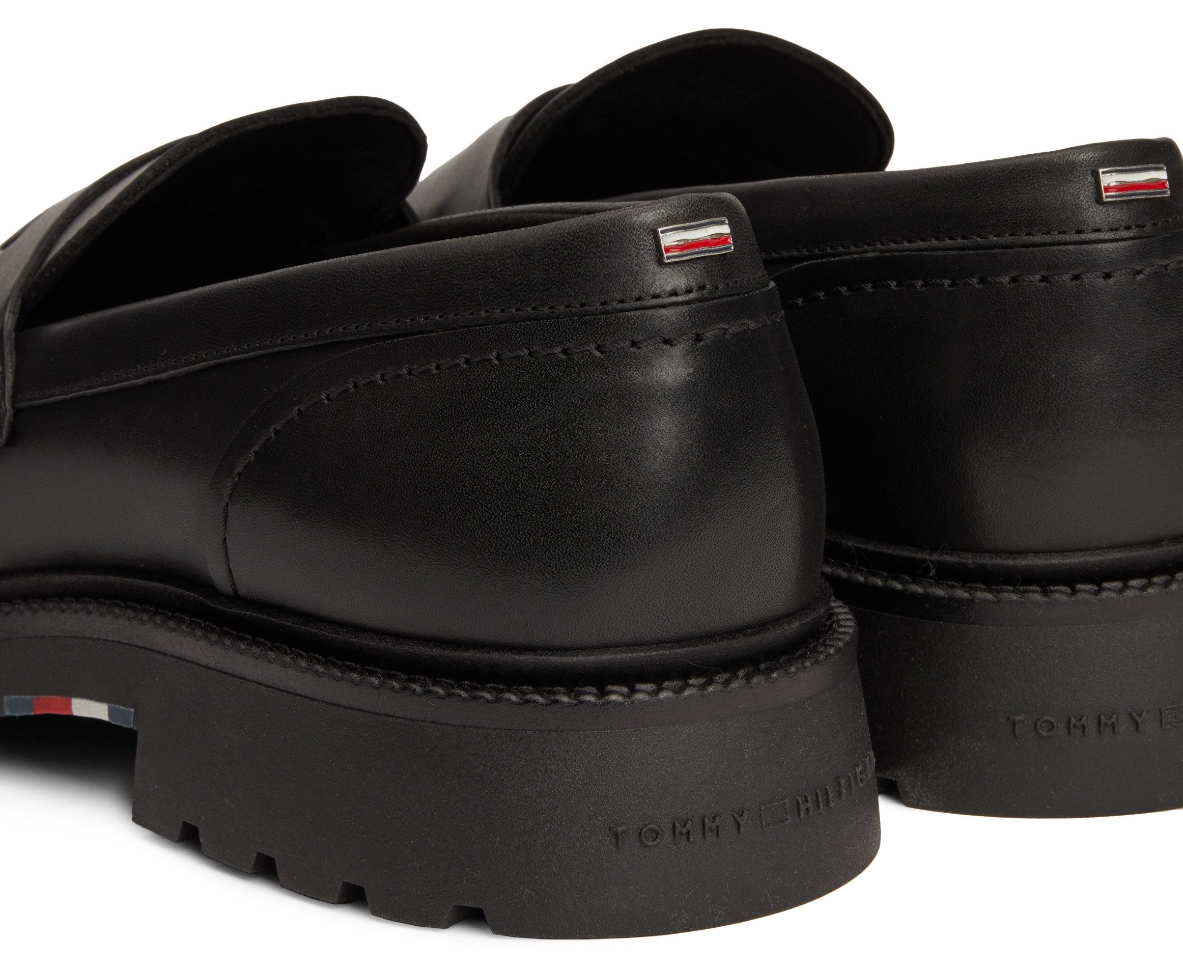 Tommy Hilfiger Instappers LIGHT HILFIGER LEATHER LOAFER , businessmode, instapschoen, lage schoen in mocassin-look