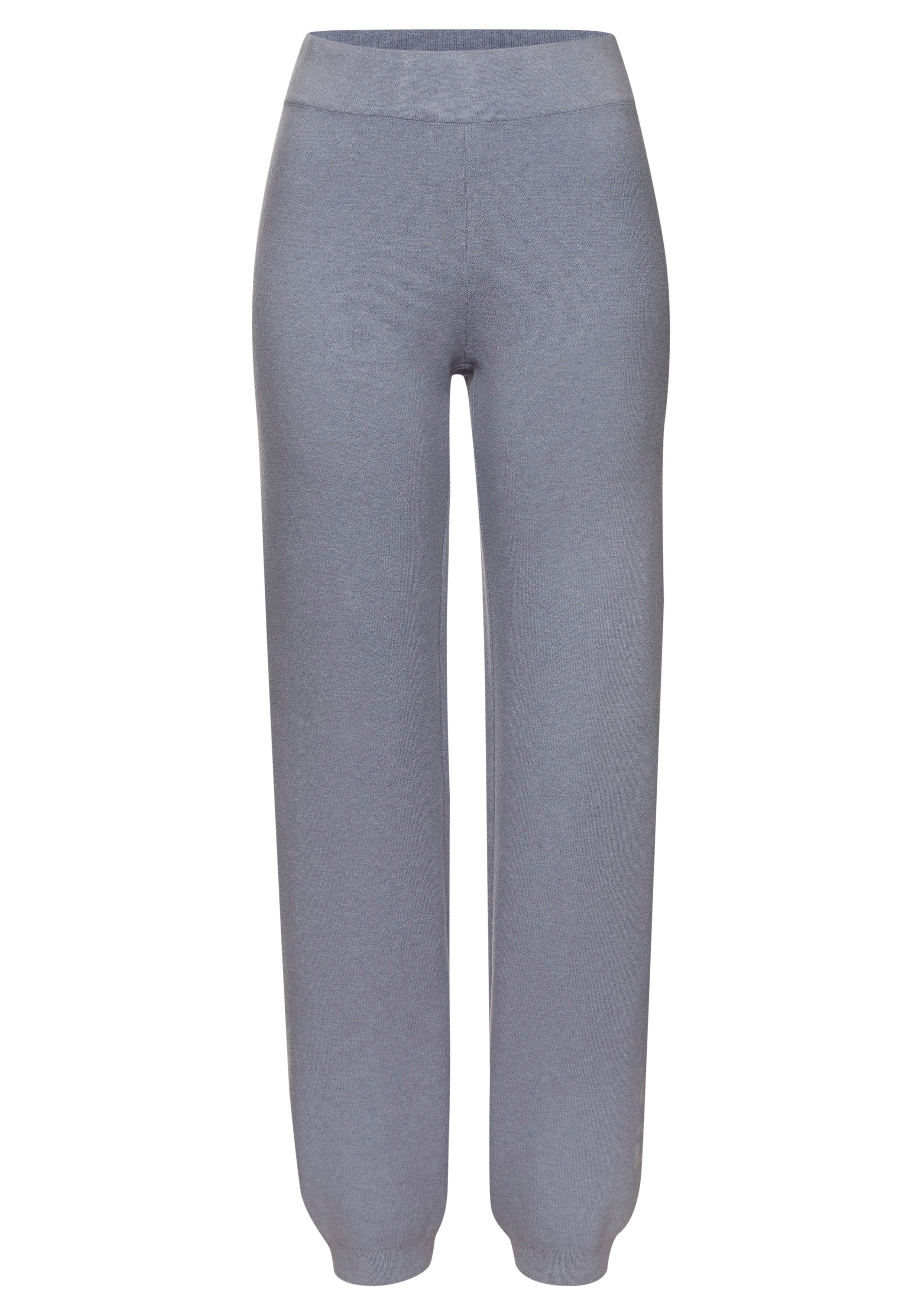 Elbsand Tricotbroek met gebreid logo, van hoogwaardige fijnbrei, loungewear