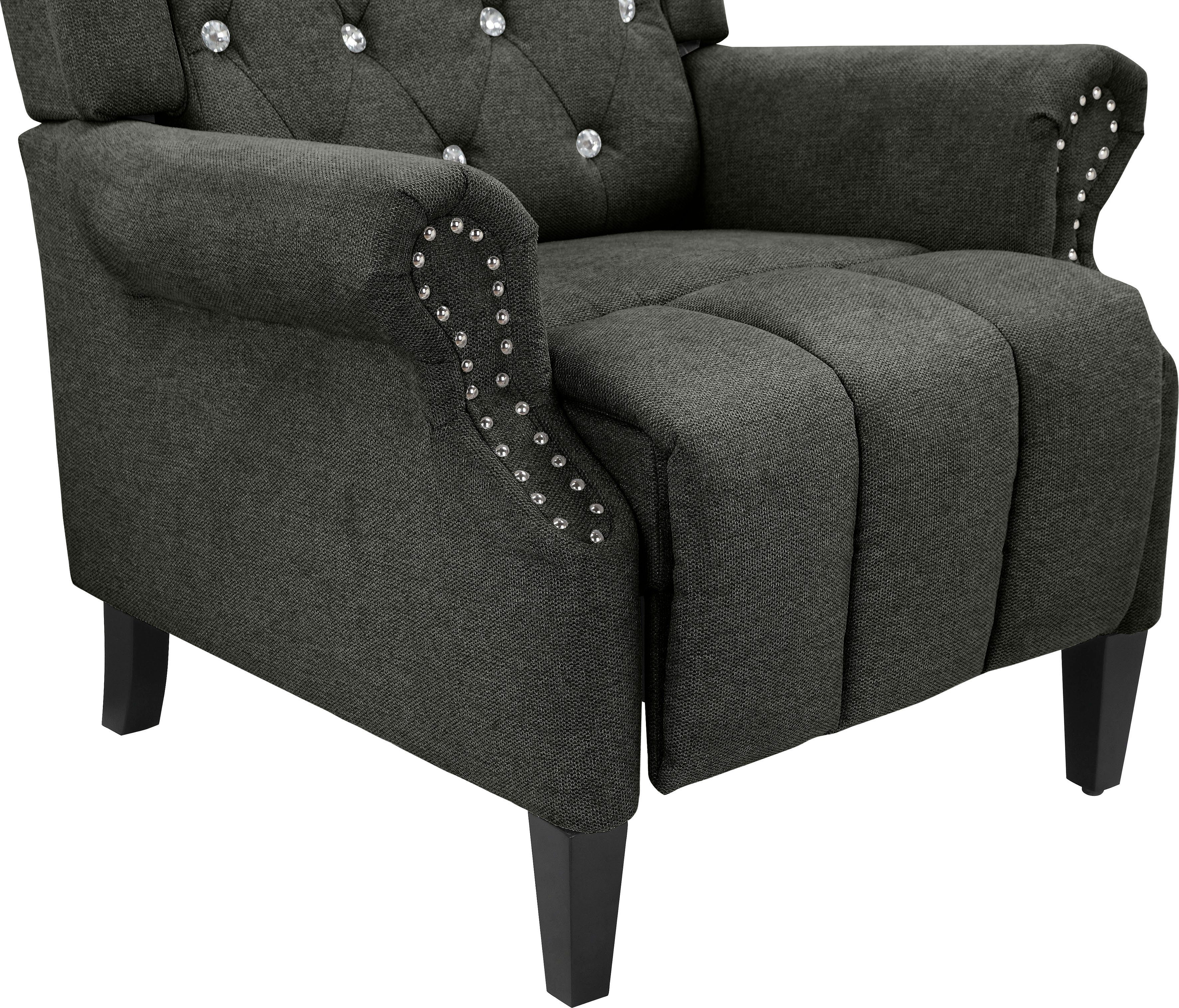 Leonique Oorfauteuil Childebert met verstelling, zacht verdikte zitting en rugleuning, zithoogte 49,5 cm (1 stuk)